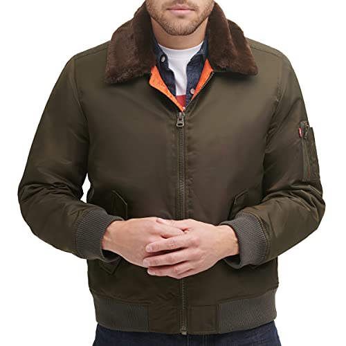 Army Green/Faux Fur Collar