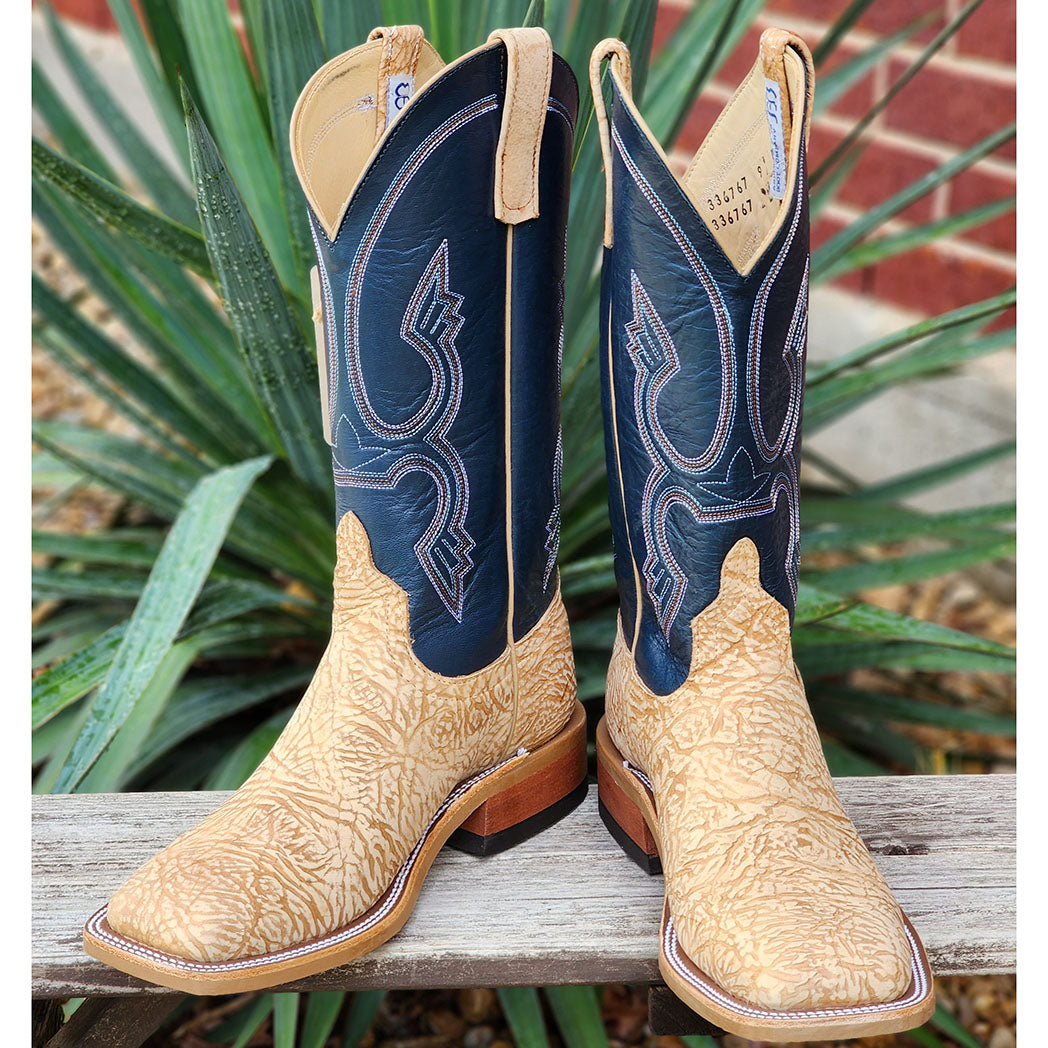 Anderson Bean Men's Tan Washed Shoulder Boots - Premium Cowboy Boots for Men | Durable Leather Work Boots | Perfect for Western Riding, Country Dancing & Outdoor Adventures