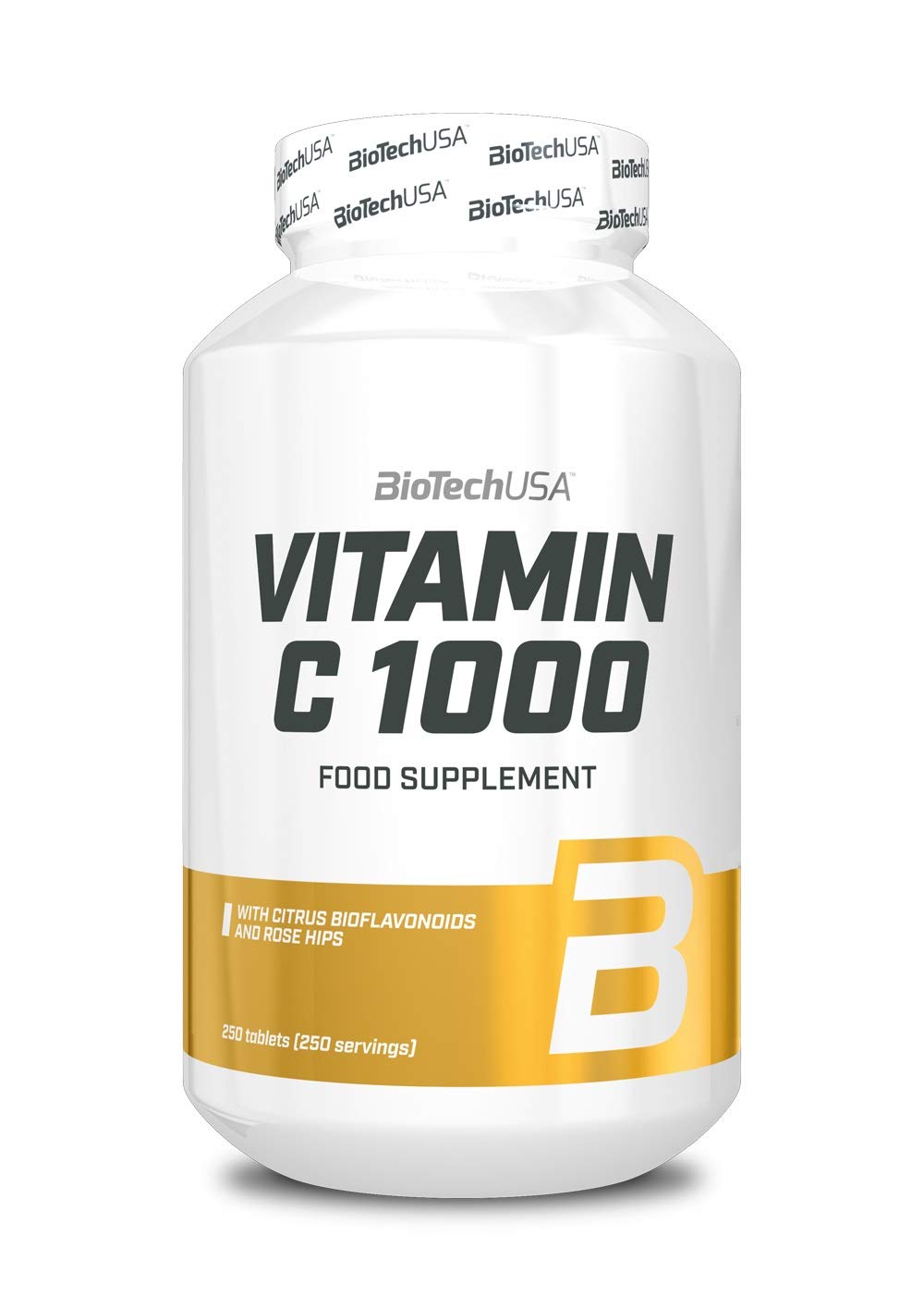 BioTechUSA Vitamin C 1000mg - 250 Tablets for Immune Support & Antioxidant Protection - Daily Supplement for Adults & Kids