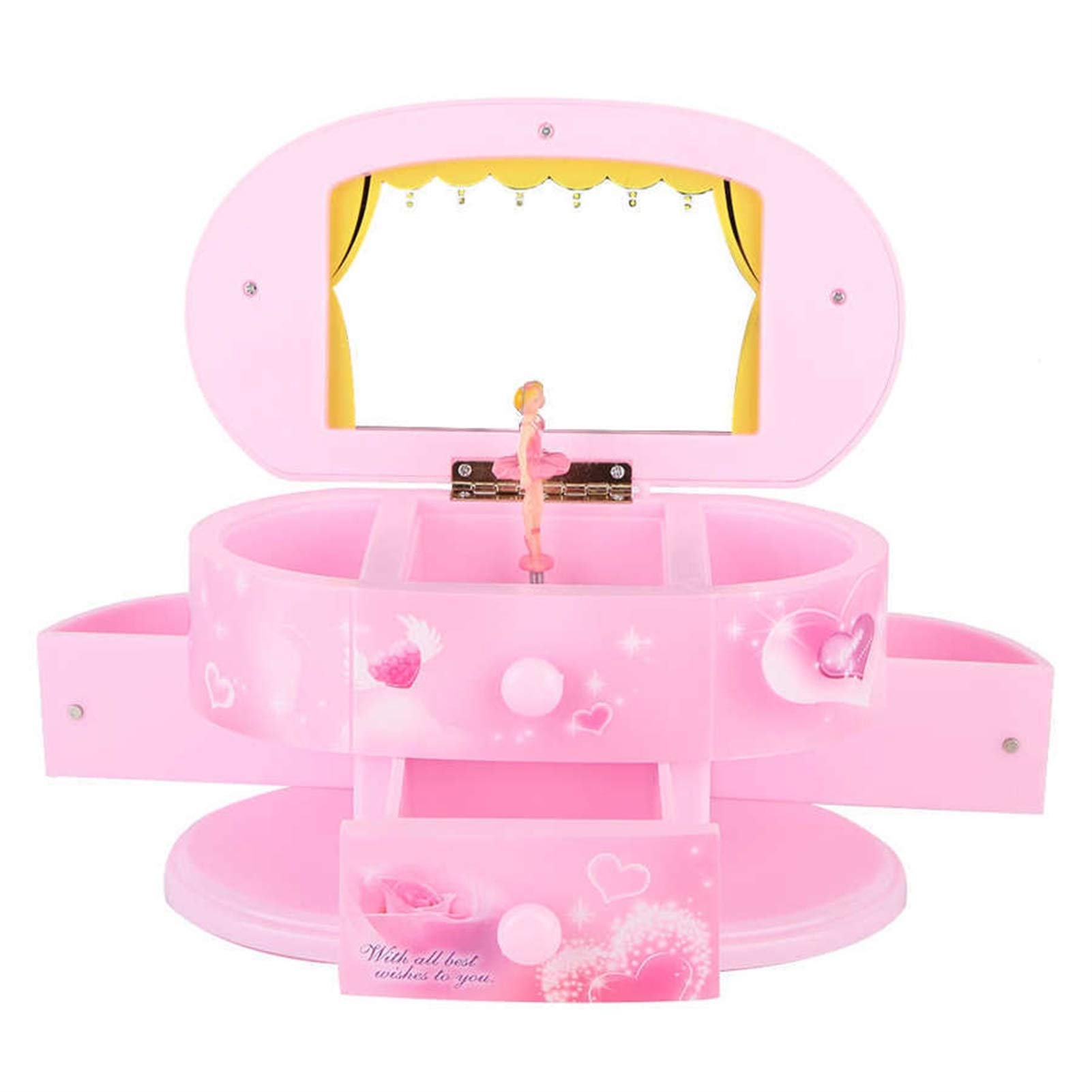 Rotating Ballerina Music Jewelry Box - Elegant Plastic Jewelry Storage with Musical Mechanism, Perfect Birthday Gift for Girlfriend, Women & Girls | Home Decor, Bedroom Organizer, Wedding Present (Color: Blue)