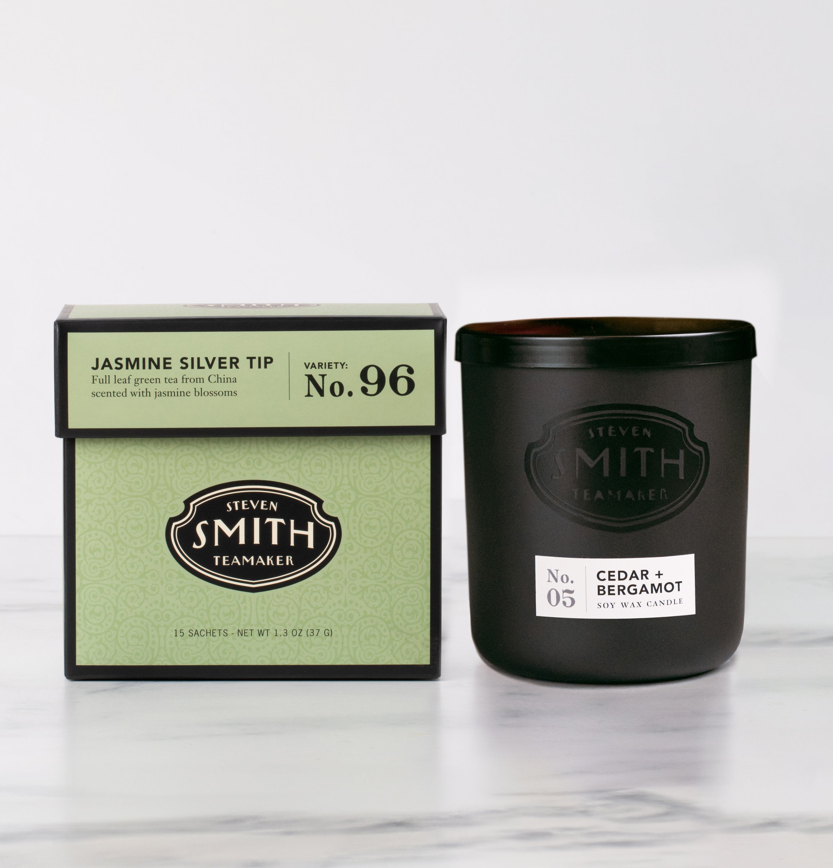 Premium Jasmine Silver Tip & Cedar Bergamot Scented Candle Set - Aromatherapy for Relaxation, Meditation & Home Decor - Perfect for Bedroom, Living Room & Spa