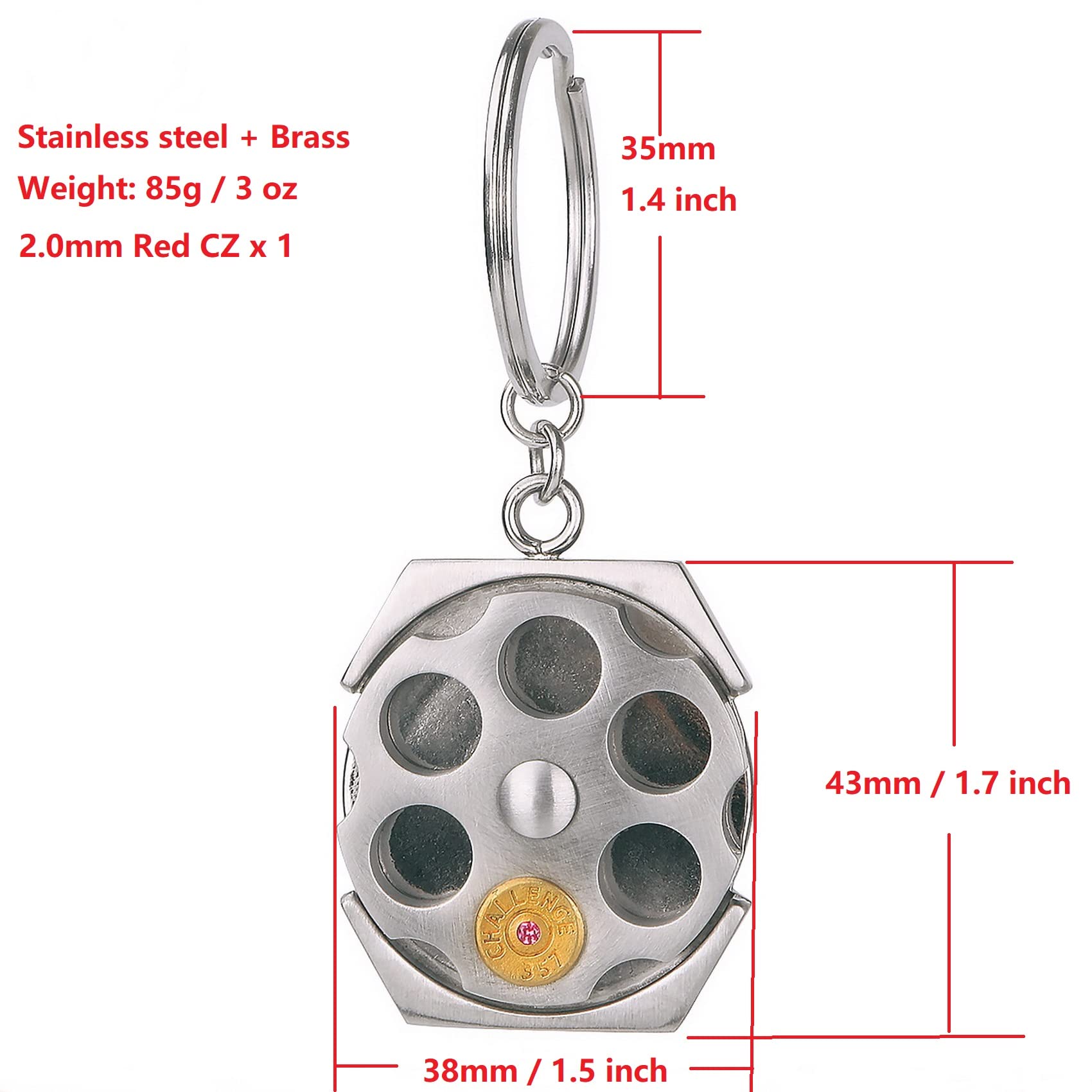 Stainless Steel Spinner Fidget Toy Keychain - Stress Relief & Anxiety Relief Gift for Men, Boyfriend, Dad - Perfect for Office, Travel, and Daily Relaxation