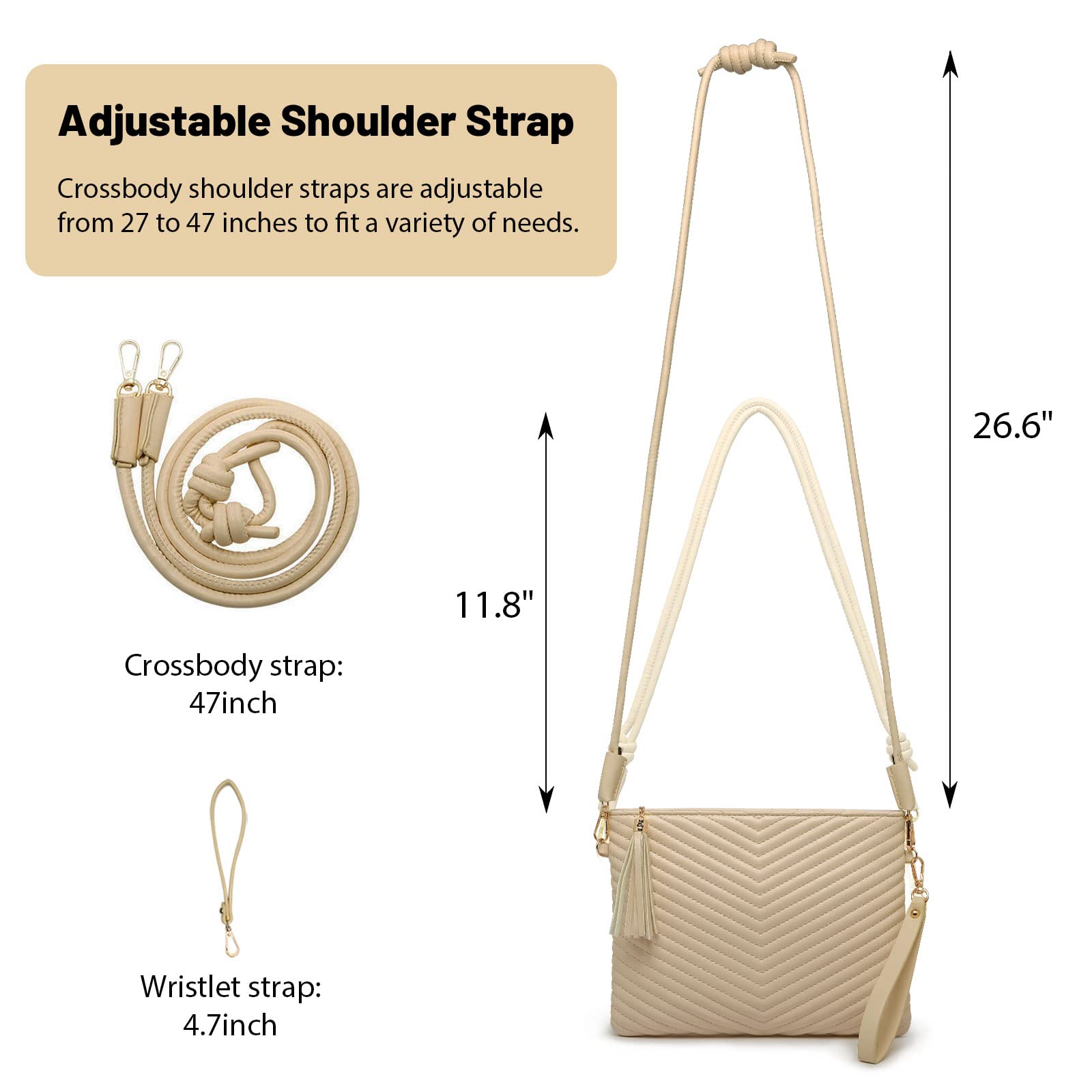 LYPULY Vegan Leather Crossbody Bag for Women - Stylish Shoulder Purse for Daily Use