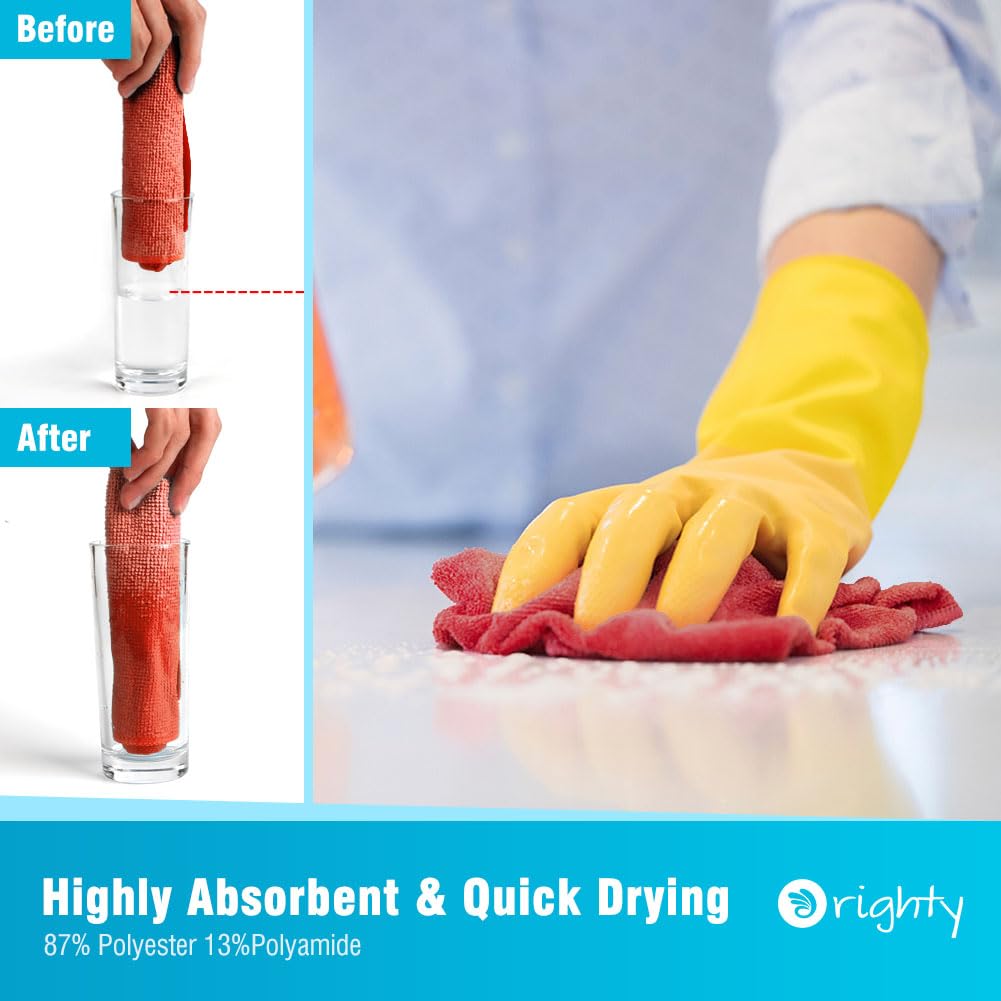 **Orighty 50-Pack Reusable Microfiber Cleaning Cloths - 11.5