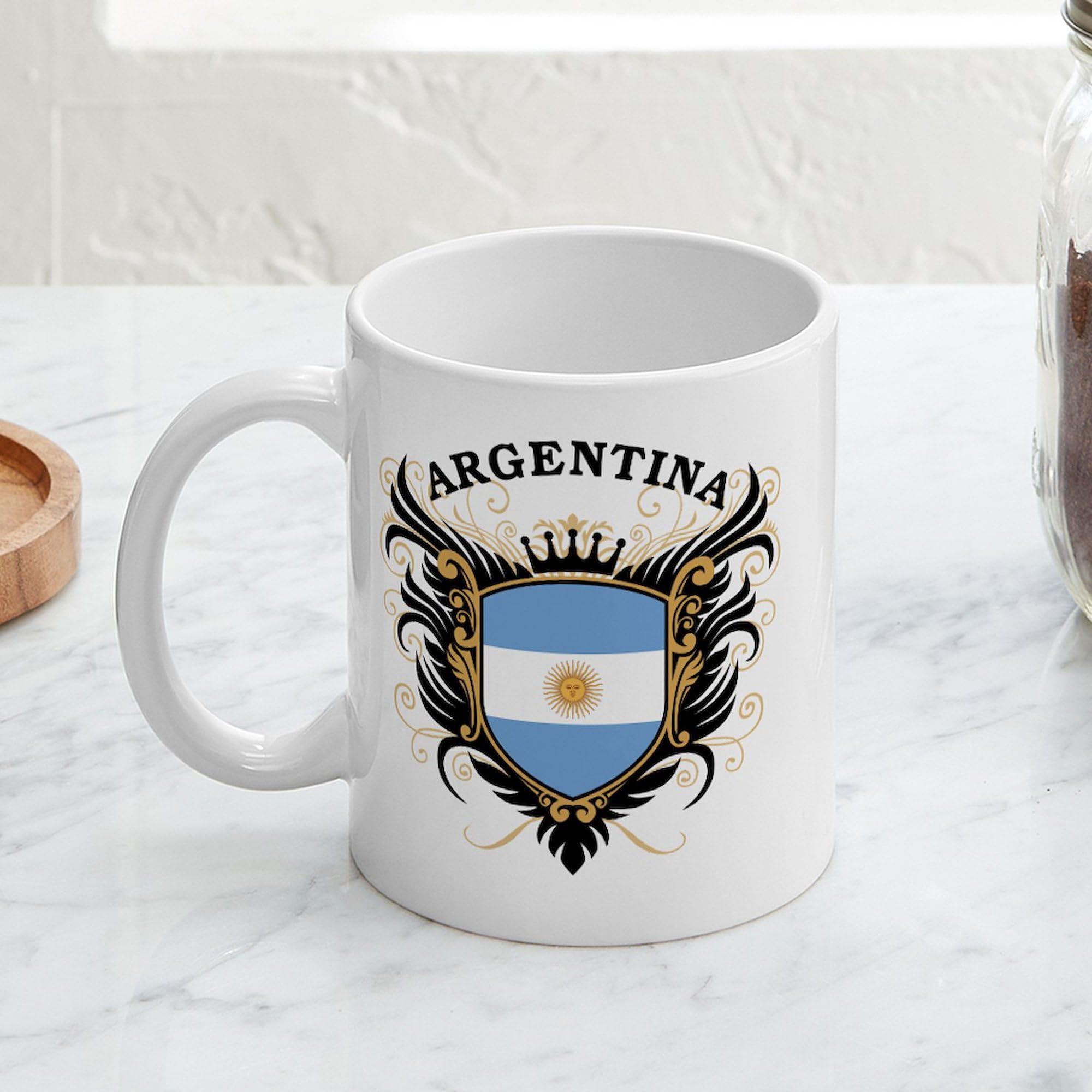 Argentina Themed 11 oz (325 ml) Ceramic Coffee Mug - Perfect for Tea, Hot Chocolate & Office Use - Unique Gift for Soccer Fans & Travel Lovers