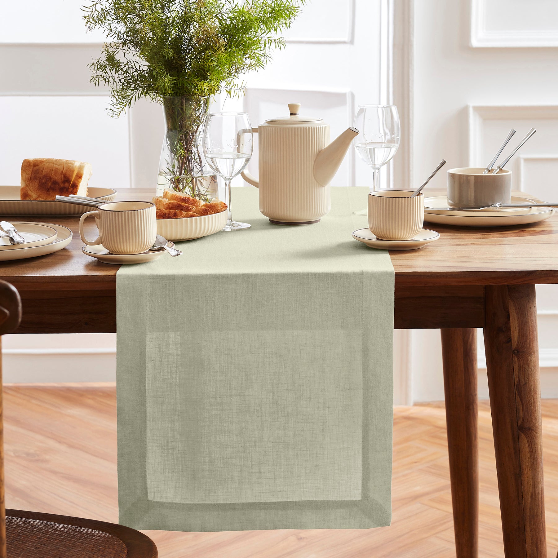 Elegant Sonoma Table Runner - Premium Cotton Decorative Table Cover for Dining & Home Decor - Perfect for Holidays, Weddings & Special Occasions