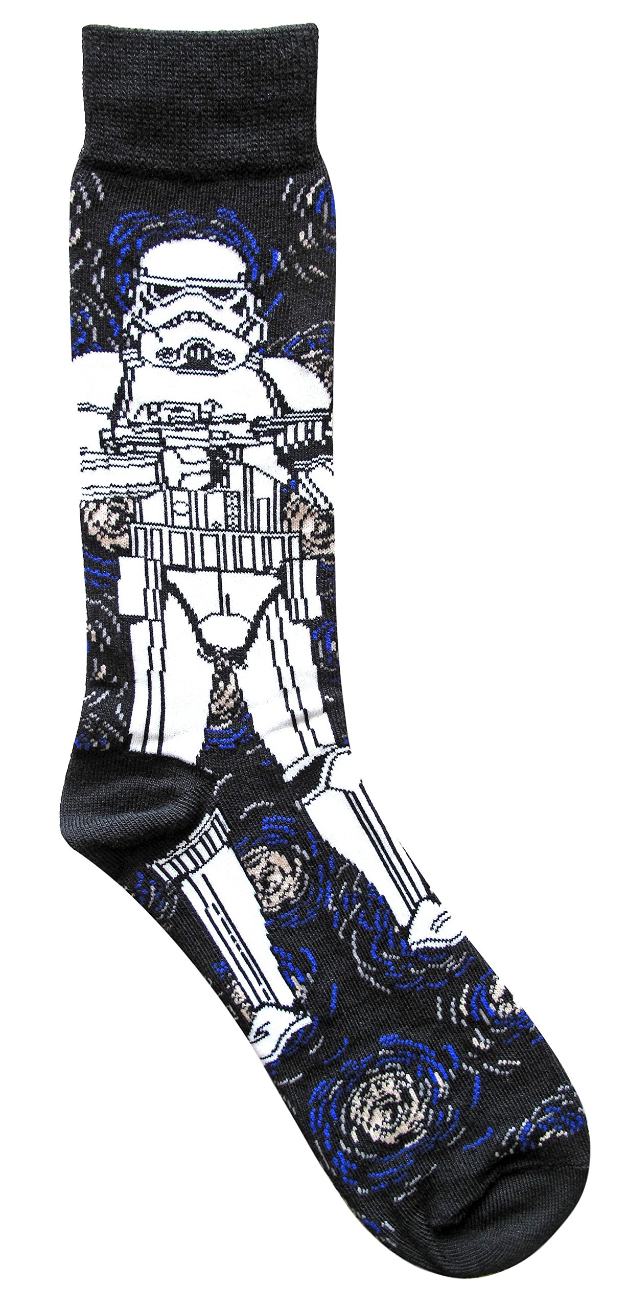 Star Wars Themed Men's Crew Socks - 5 Pair Pack (Sizes 6-12) | Galaxy Design Comfort Socks for Everyday Wear, Cosplay & Gift Giving