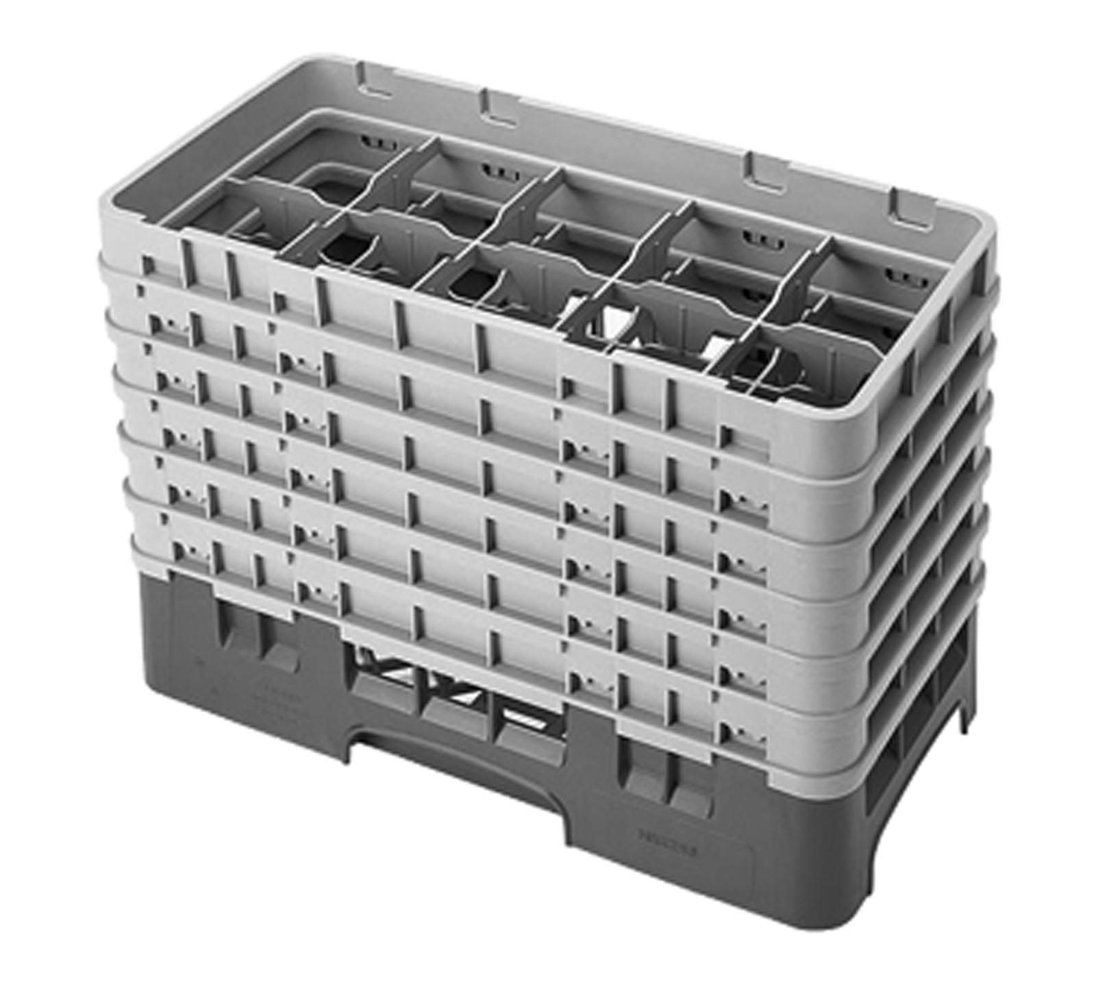Cambro 10HS1114151 10-Compartment Half-Size Glass Rack - Camrack® Commercial Dish Storage for Restaurants, Bars & Catering