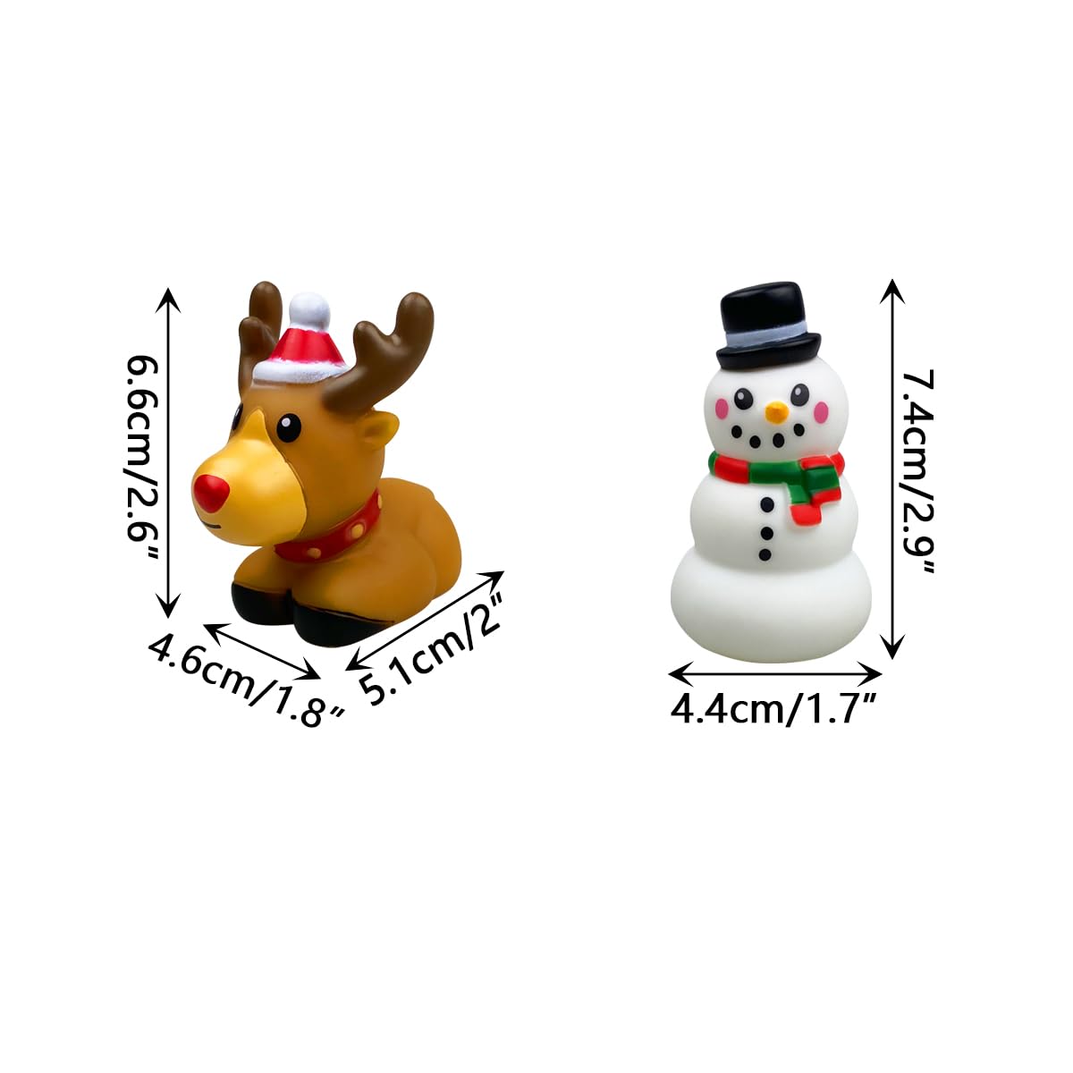 Jofan 6 Pack LED Christmas Bath Toys for Kids & Toddlers - Light Up Bathtub Toys for Boys & Girls - Stocking Stuffers, Party Favors & Holiday Gifts (Perfect for Christmas Bath Time Fun & Festive Decorations)
