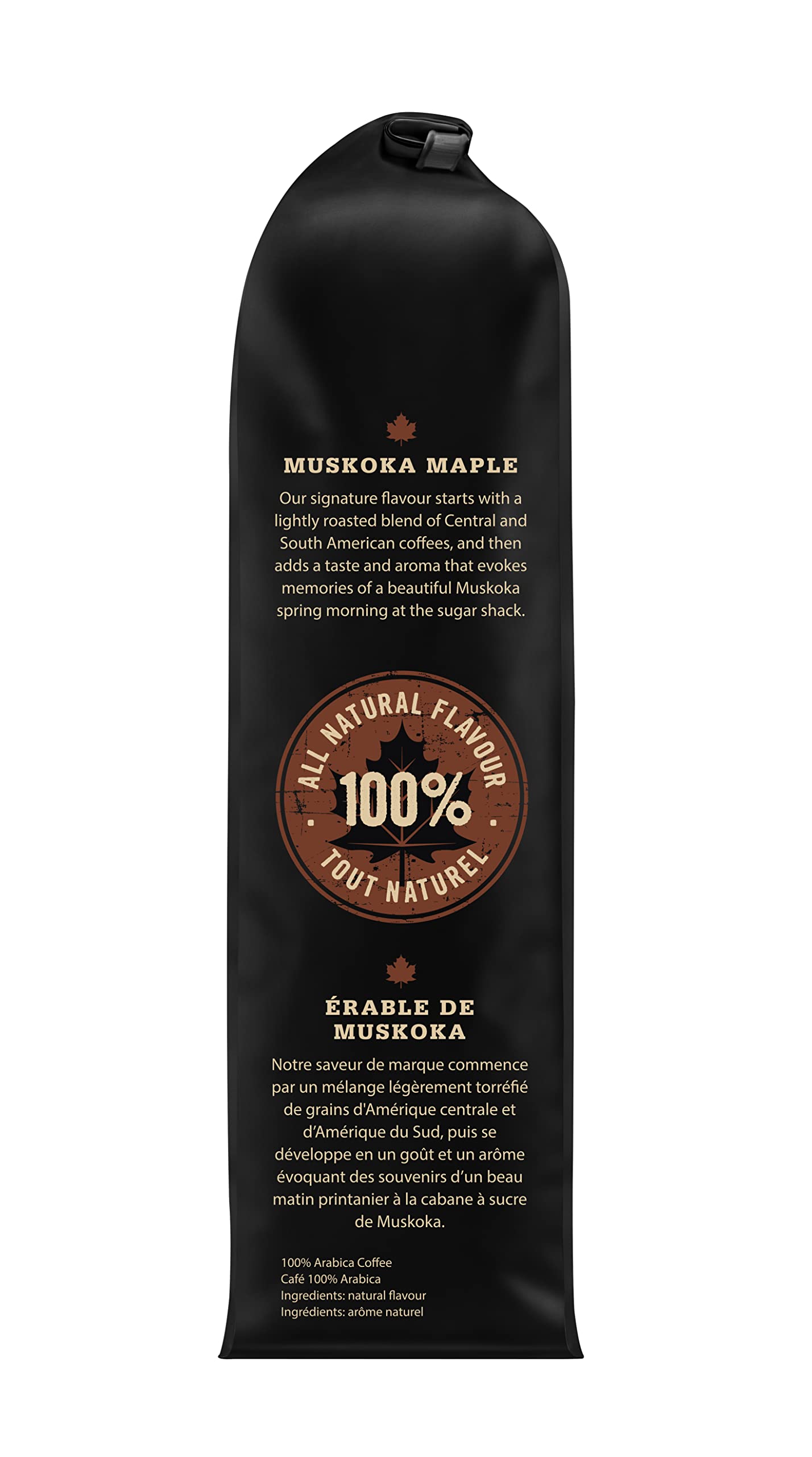 Muskoka Roastery Medium Roast Ground Coffee - Muskoka Maple Flavor, 1LB Bag | Rich & Smooth Canadian Maple Coffee for Home Brewing, Office, or Gifting
