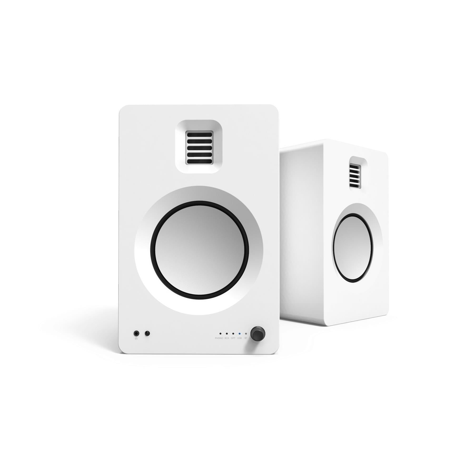 Premium Kanto TUK Powered Bookshelf Speakers - High-Fidelity USB DAC, Bluetooth 4.2, Phono Preamp & Headphone Output for Home Audio, Studio Monitoring & Gaming Setup