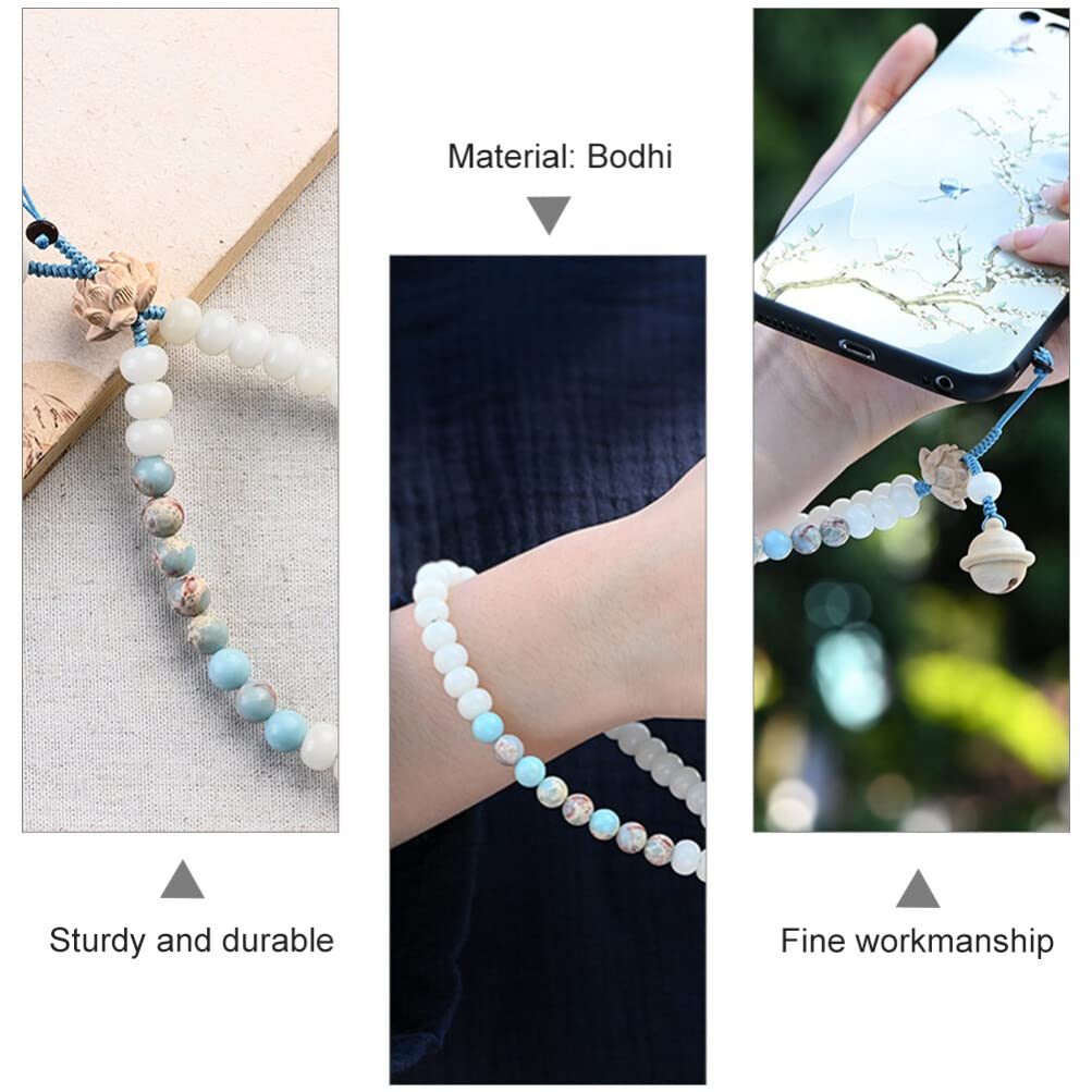Chinese Style Beaded Phone Charm Lanyard - Anti-Lost Mobile Phone Strap for Women & Men, Elegant Phone Hanging Rope Decoration for Everyday Use, Travel, and Gifting