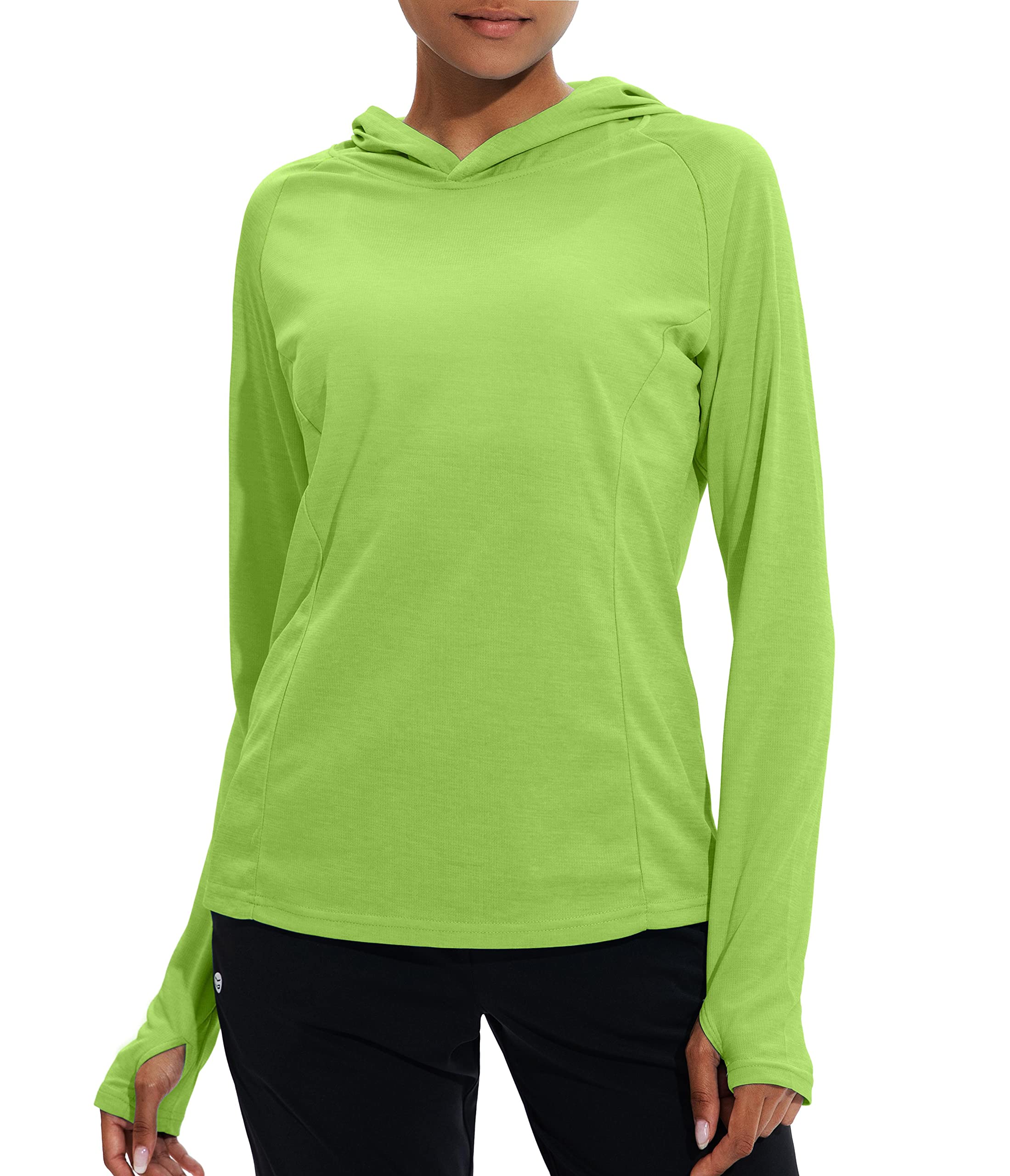 Women's UPF 50+ Sun Protection Hoodie - Long Sleeve Lightweight Shirt for Hiking, Fishing, Running & Outdoor Activities | UV Blocking Athletic Shirt for Women