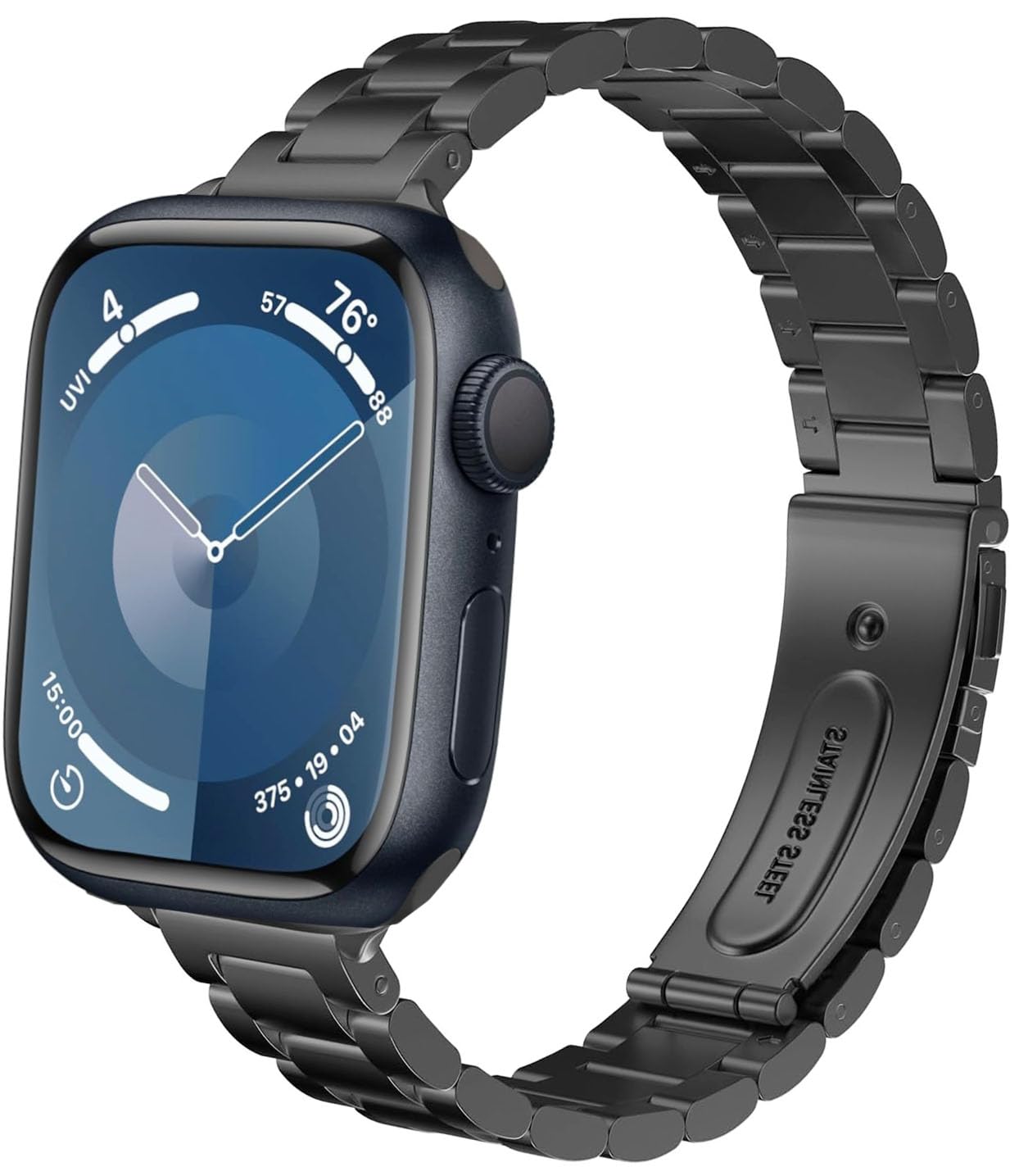 Premium Stainless Steel Apple Watch Band - Compatible with Series 10/9/8/7/6/5/4/3/SE/Ultra (38mm/40mm/41mm/42mm/44mm/45mm/46mm/49mm) - Durable Metal Strap Replacement for Men & Women - Perfect for Workouts, Office Wear & Everyday Use