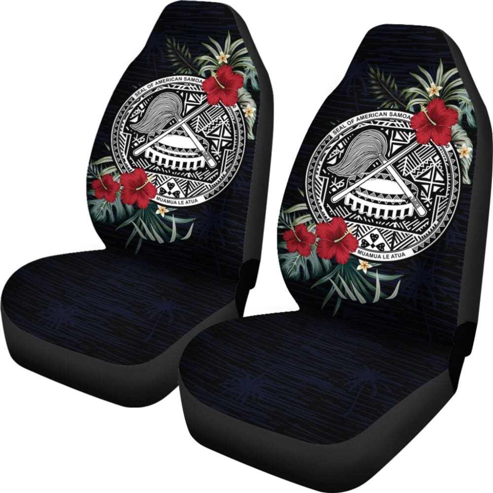 Premium American Samoa Car Seat Covers - Durable Hibiscus Print Design (093223) | Perfect for SUVs, Trucks & Family Vehicles - Waterproof & Comfortable Seat Protectors
