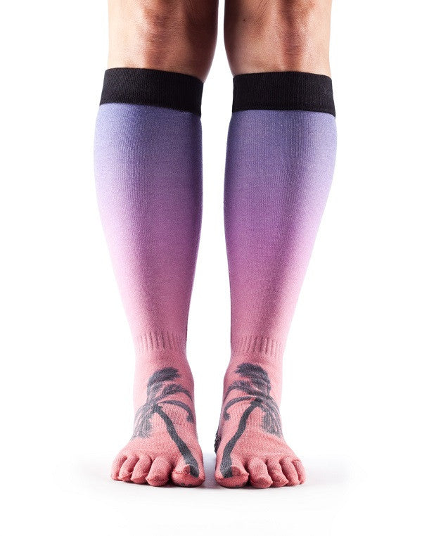 ToeSox Casual Knee High Socks for Women - Comfortable & Breathable Non-Slip Yoga Socks - Perfect for Yoga, Pilates, Barre & Home Workouts