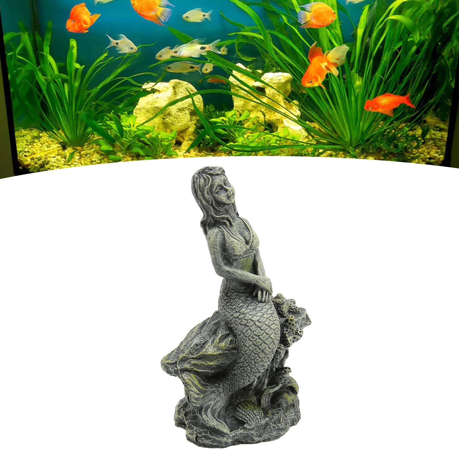 Fish Decorations for Aquarium - Beautiful Resin Fish Statue for Home & Office Decor | Perfect for Fish Tanks, Terrariums & Aquatic Displays