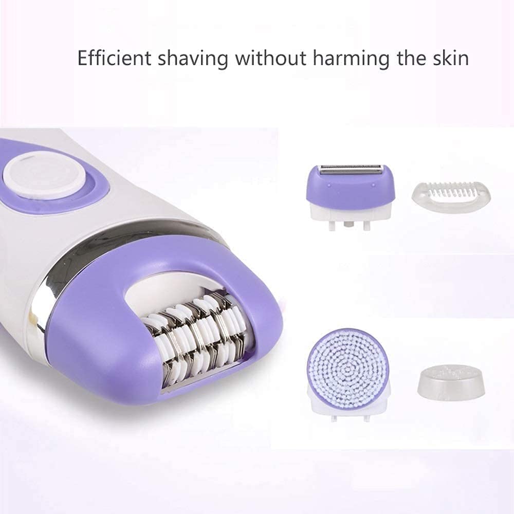 Best Epilator for Women - Facial & Bikini Hair Removal, Wet & Dry Cordless Shaver with 3 Attachments - Precise Hair Remover for Smooth Skin | At-Home Grooming & Travel Use