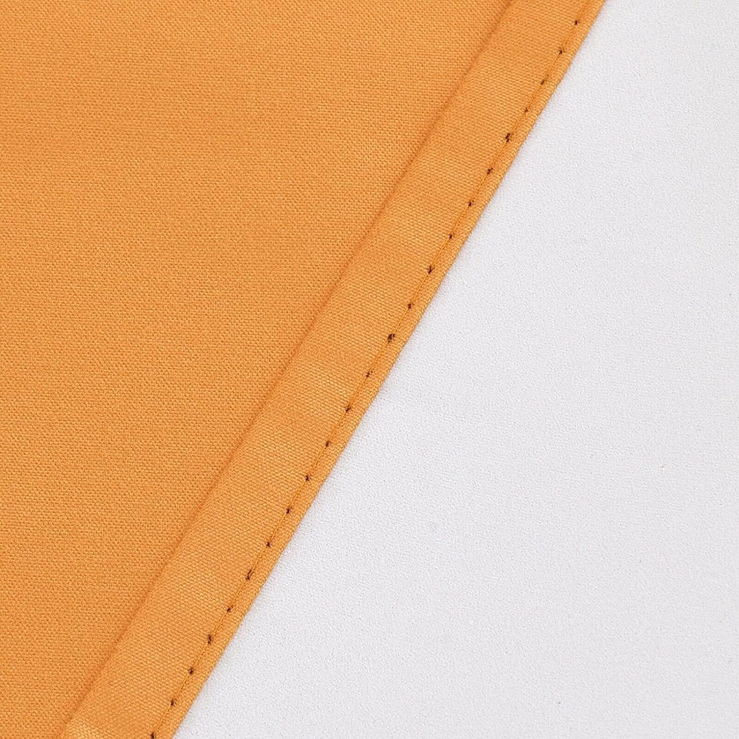 100% Blackout Thermal Insulated Curtains for Bedroom & Nursery - 52x63 Inch Energy Saving Drapes, Orange, 2 Panels - Perfect for Small Windows, Home Decor & Light Control