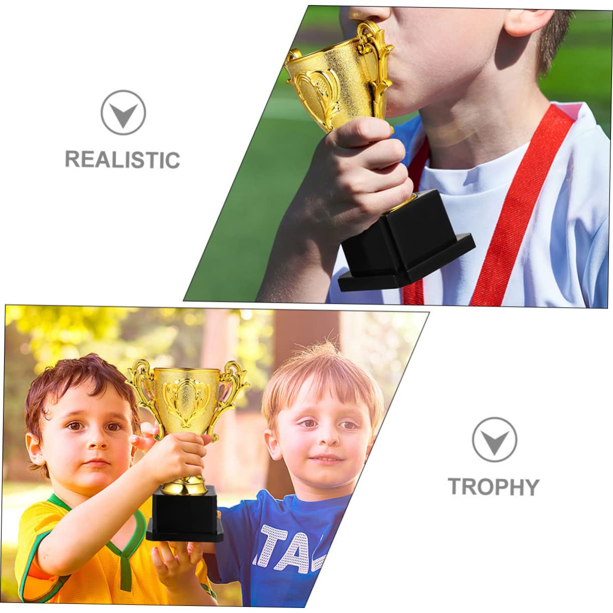 BESPORTBLE 6-Piece Kids Basketball Trophy Set - Reusable Plastic Sports Awards for Children's Competitions & Decor - Perfect for Birthday Parties, School Events, and Sports Day Celebrations