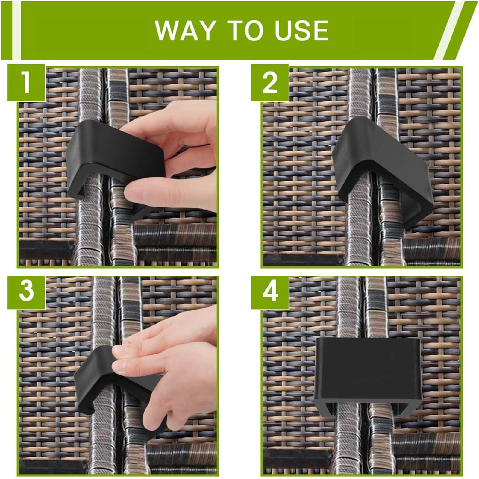 8 PCS Heavy Duty Outdoor Sofa Clips - Sectional Couch Connectors for Wicker & Patio Furniture - Barrel Chair Fasteners - Secure Your Outdoor Couch (Large Size) - Perfect for Backyard, Deck, Poolside & Garden Furniture Assembly
