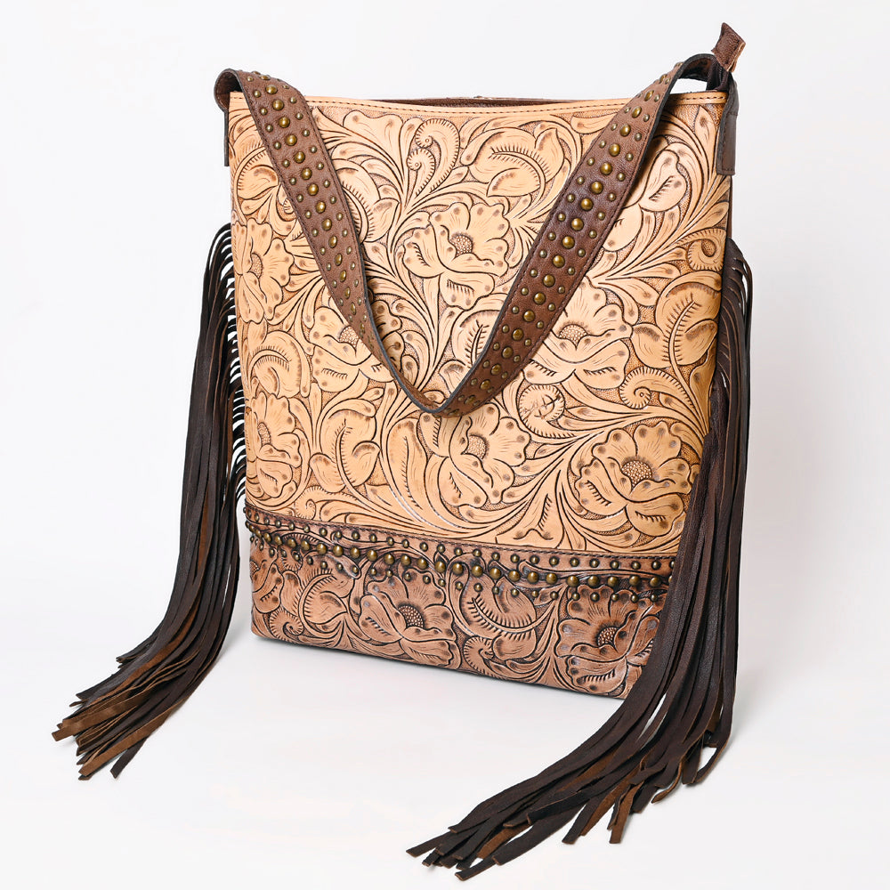 American Darling Hand Tooled Genuine Leather Women's Western Handbag Purse - Stylish Cowgirl Crossbody Bag for Rodeo, Country Music Festivals & Everyday Use