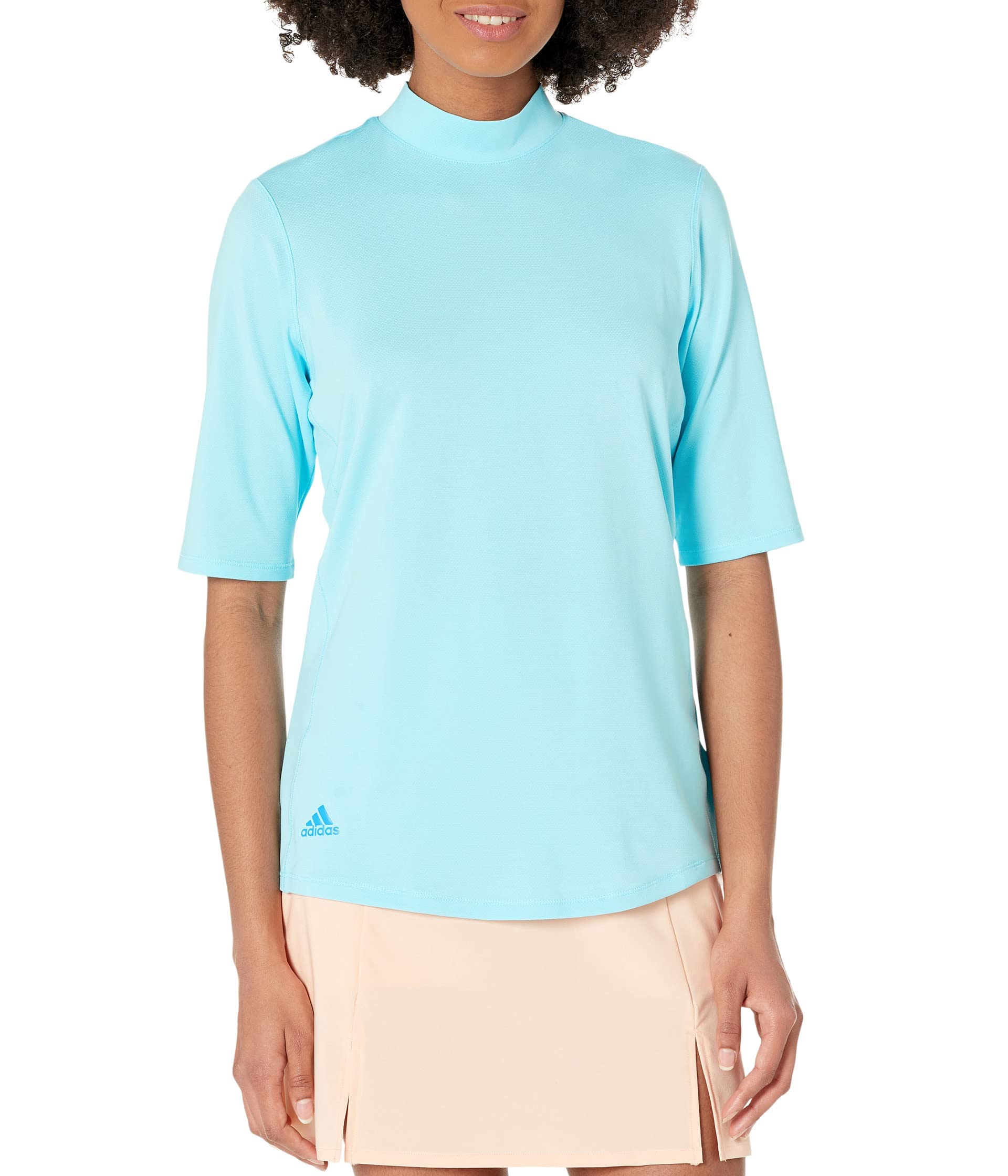 adidas Essentials 3-Stripes Mock Neck T-Shirt for Men - Comfortable Casual Wear for Gym, Workout, and Everyday Outfits