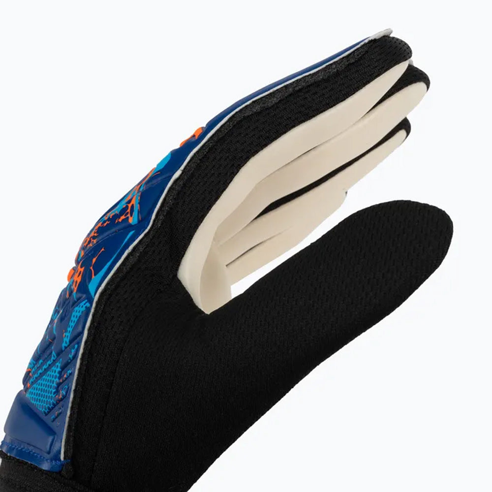 Reusch Attrakt Starter Solid Goalkeeper Glove - Blue/Orange - Perfect for Soccer Training & Matches