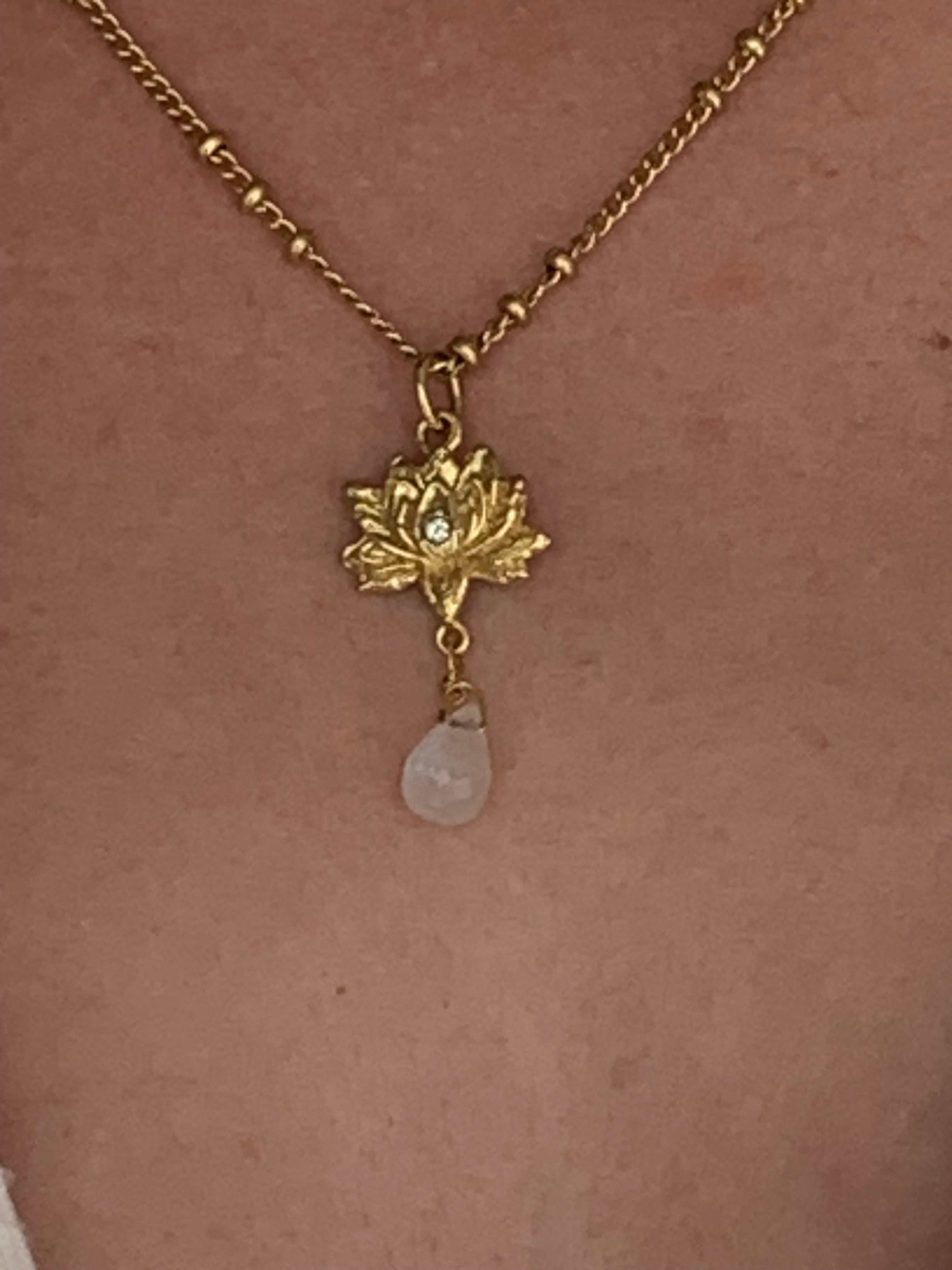Lotus Necklace for Strength & Empowerment - Spiritual Jewelry for Women, Yoga & Meditation Accessory, Meaningful Gift for Her
