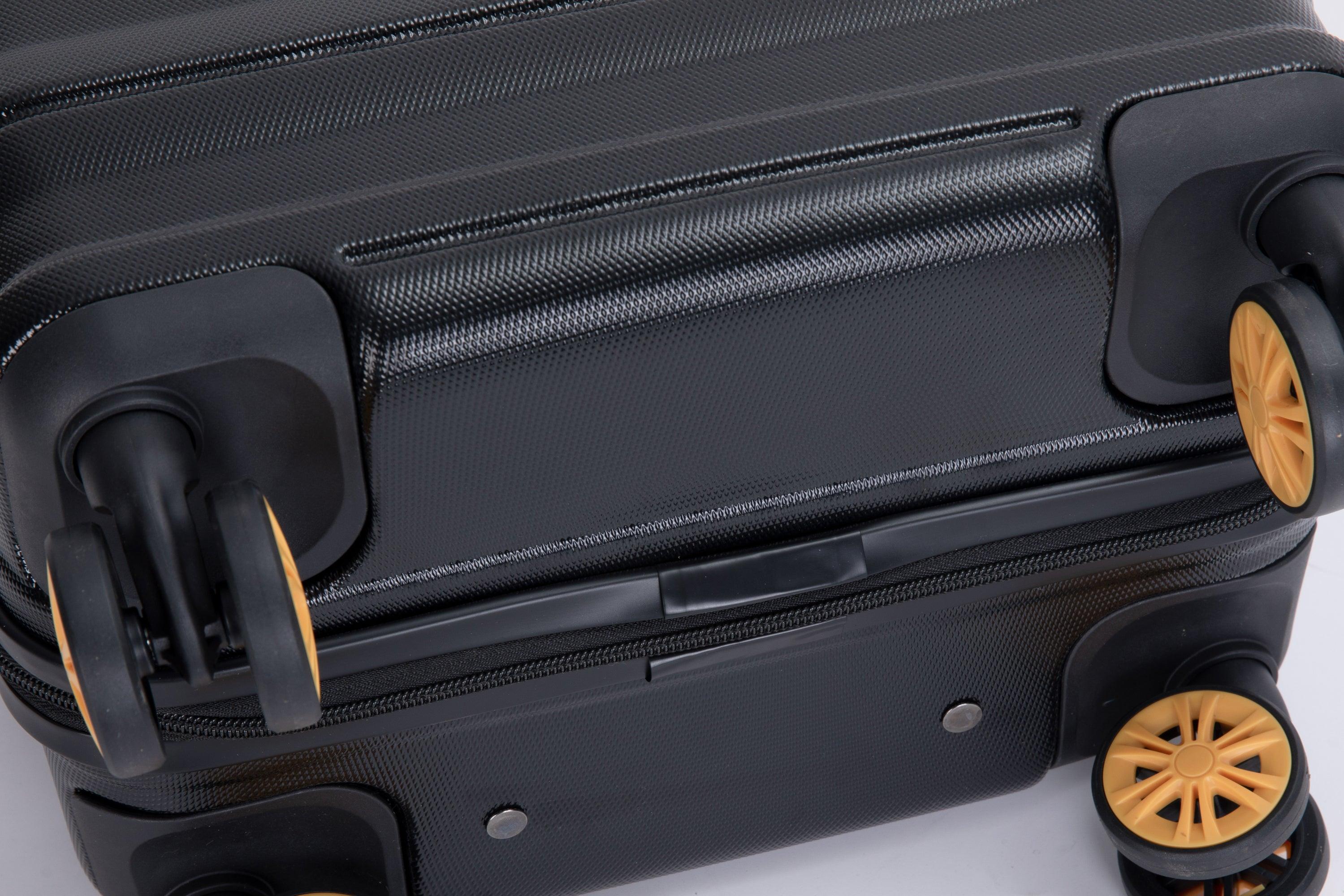 TSA Approved 18.5 Inch Carry On Luggage - Hard Shell Spinner Suitcase with 360° Wheels for Air Travel | Airline Compliant Cabin Bag | Perfect for Business Trips & Weekend Getaways (Black)