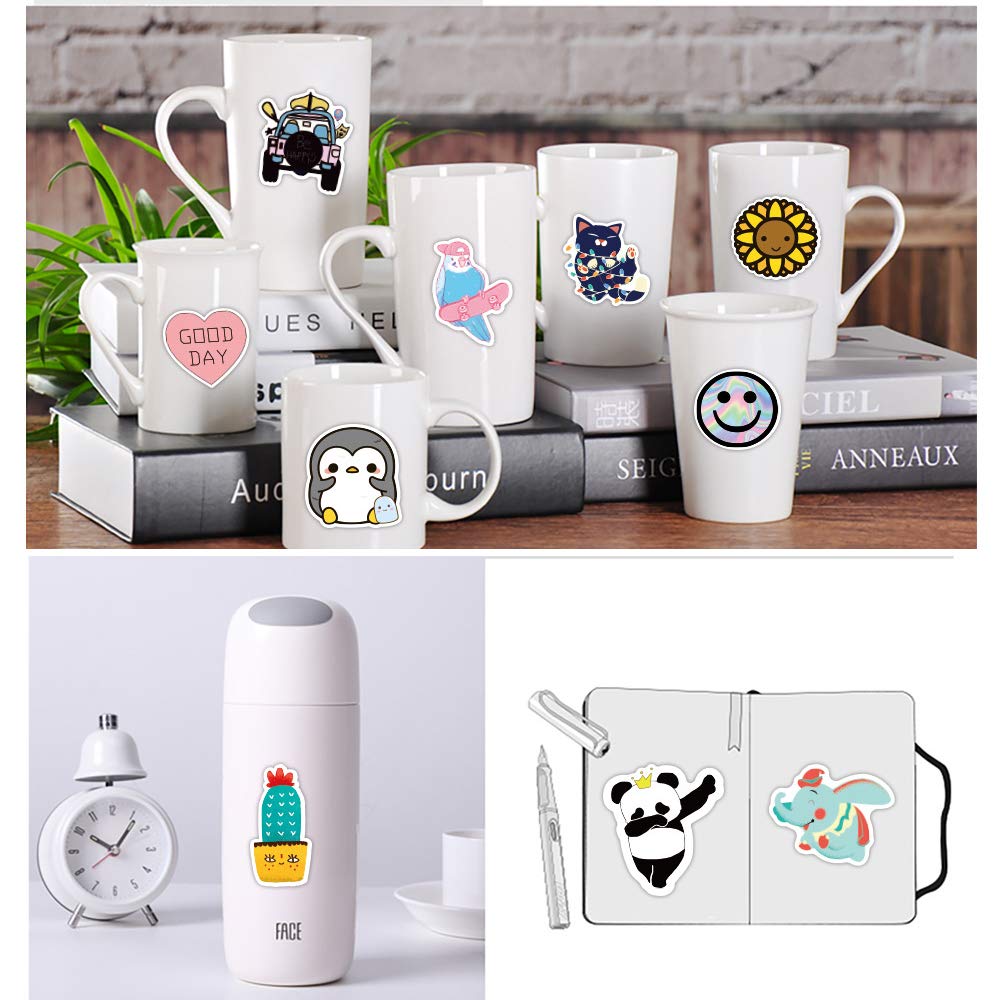 50 Pcs Cute Vinyl Stickers for Kids & Teens - Waterproof Decals for Hydro Flask, Laptop, Water Bottle, Skateboard, Phone - Fun Aesthetic Stickers for School, Office & Travel Use