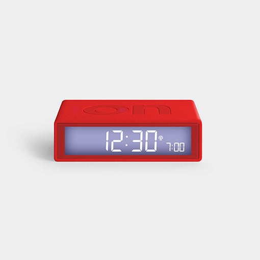 Vintage LEX Flip Clock in Red - Retro Alarm Clock with Mechanical Flip Numbers for Home, Office, and Bedroom Decor | Perfect Gift for Collectors