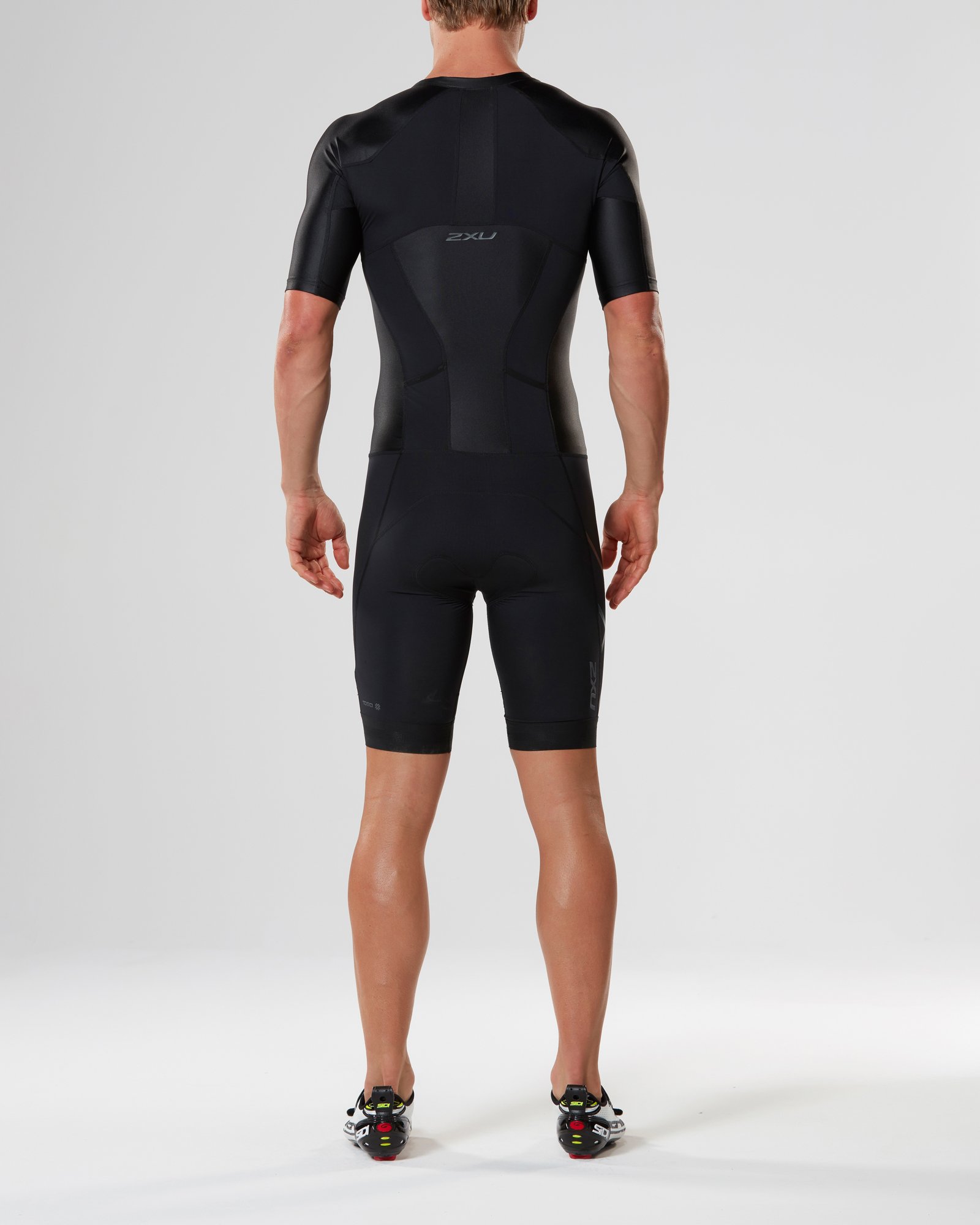 2XU Men's Compression Zip Sleeved Trisuit - Triathlon Wetsuit for Swimming, Cycling & Running - High Performance Tri Suit for Athletes