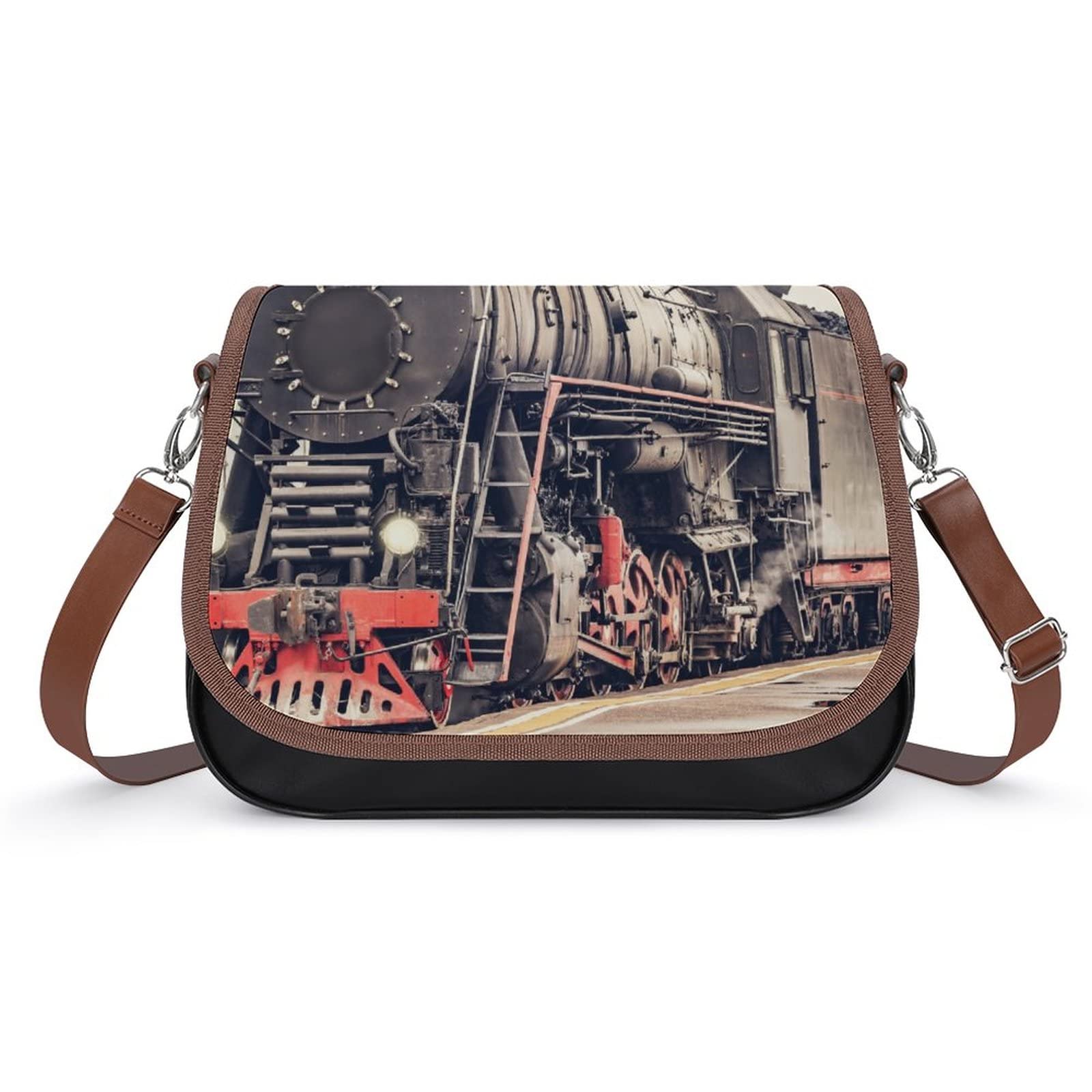 Trendy Printed Crossbody Bags for Women - Genuine Leather Shoulder Bag Satchel Hobo Purse - Retro Fashion Accessory for City Commute, Travel & Daily Use