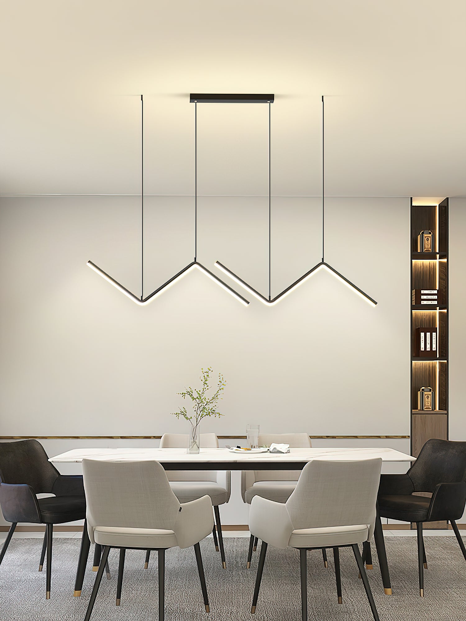 Modern Creative Silicone Line Pendant Lamp - Adjustable LED Hanging Light for Living Room, Bedroom, Dining Room & Office Decor