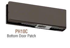 CRL PHA1DU Black Bronze Anodized Aluminum Door Patch Kit for North American Homes - No Lock Included | Perfect for Entry Doors, Garage Doors & Commercial Buildings
