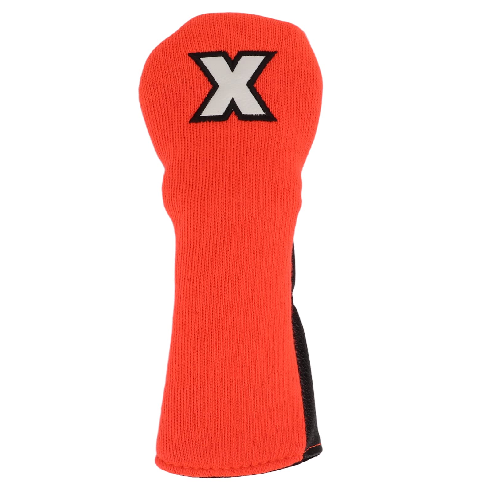 Premium Leather Golf Club Head Covers 8.9x3.7in - X Pattern Mixed Fabric Wood Covers for Men & Women - Perfect for Routine Training, Driving Range Practice & Club Protection