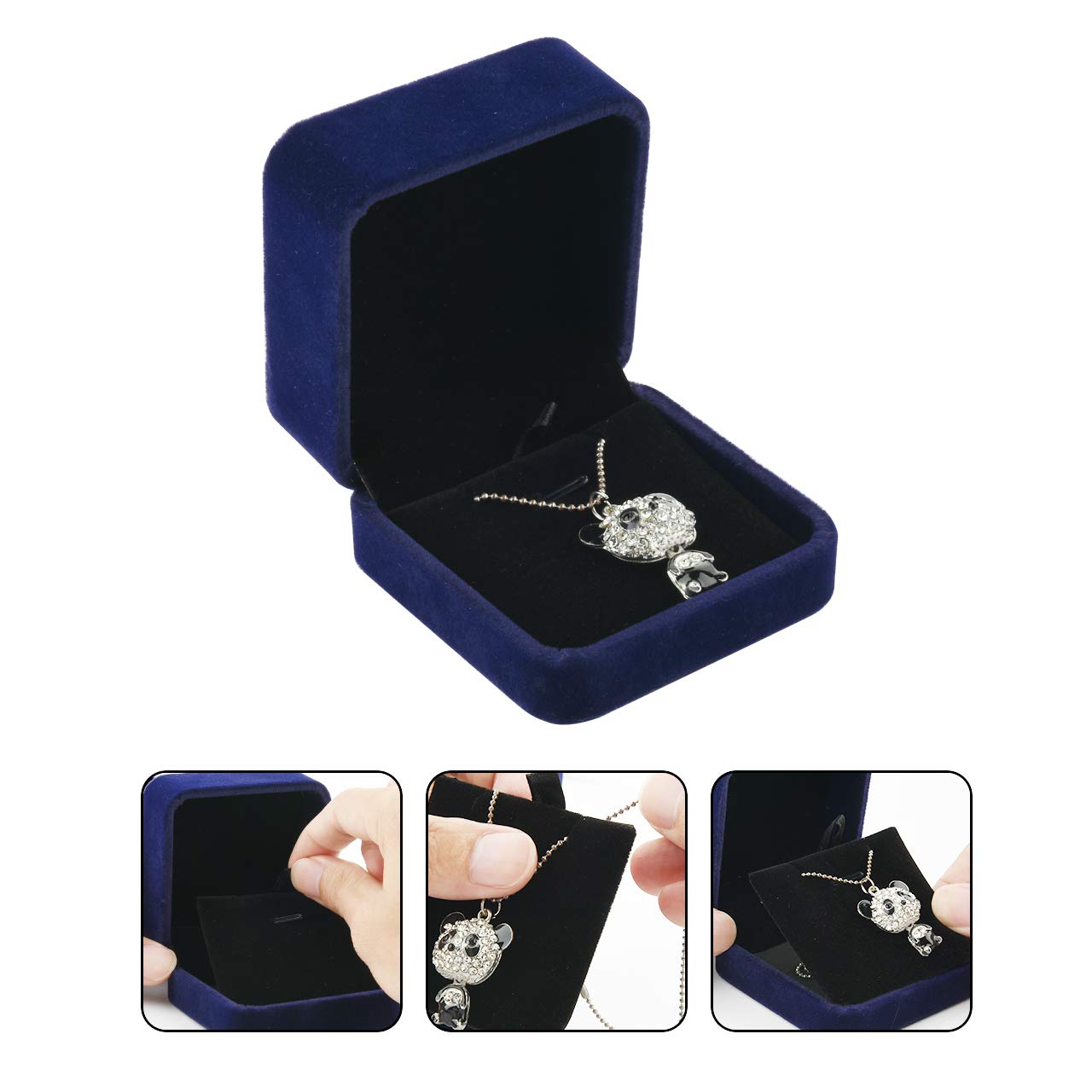 Velvet Jewelry Box for Necklace & Pendant Storage - Elegant Gift Box with Soft Lining for Necklaces, Chains & Jewelry - Perfect for Travel, Wedding Gifts & Jewelry Organization