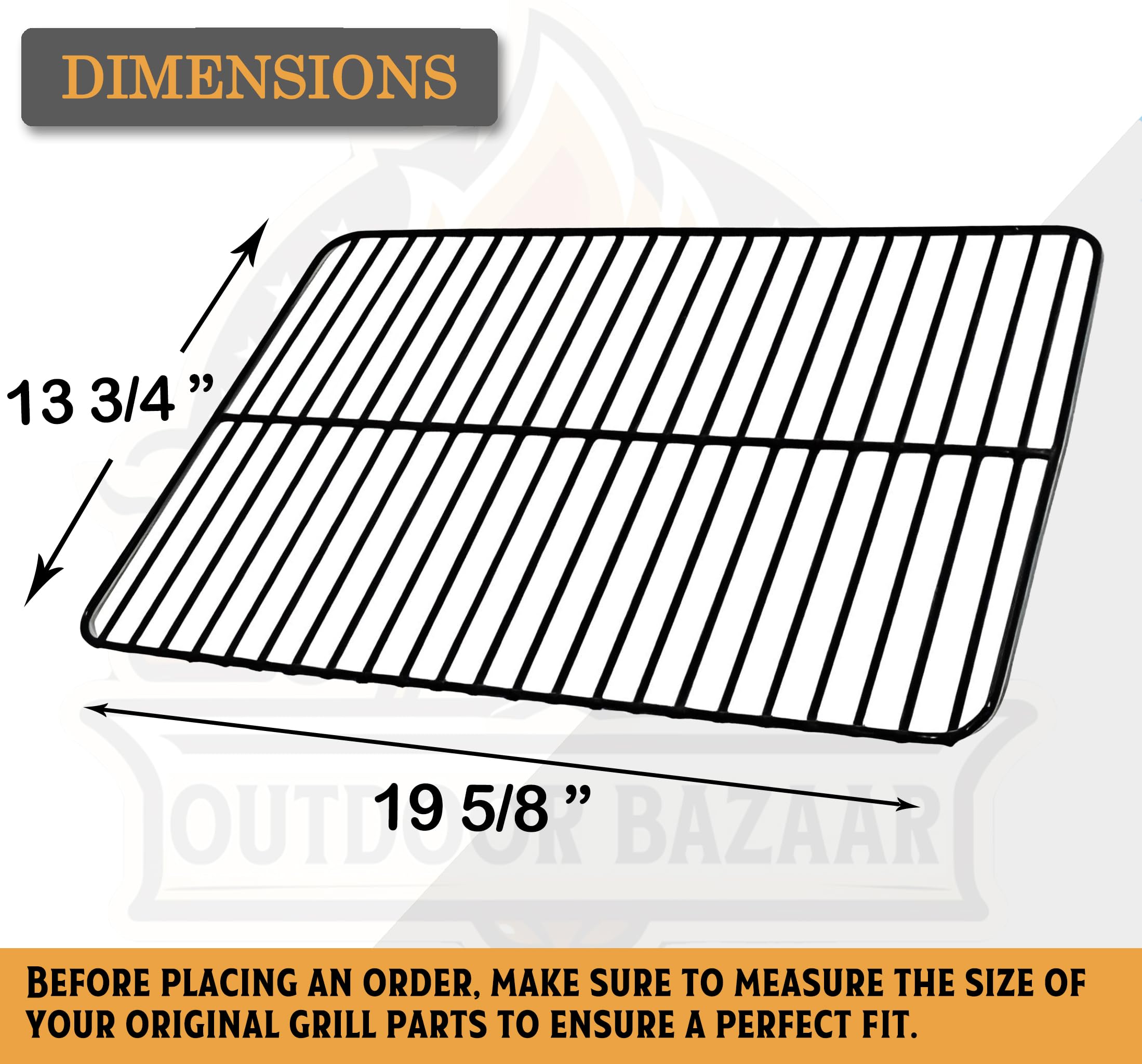 Charbroil Classic 280 2-Burner Porcelain Cooking Grid Replacement (Model 463672717) - Durable Grill Grates for Charbroil Classic Series - Perfect for Backyard BBQs, Camping & Outdoor Cooking