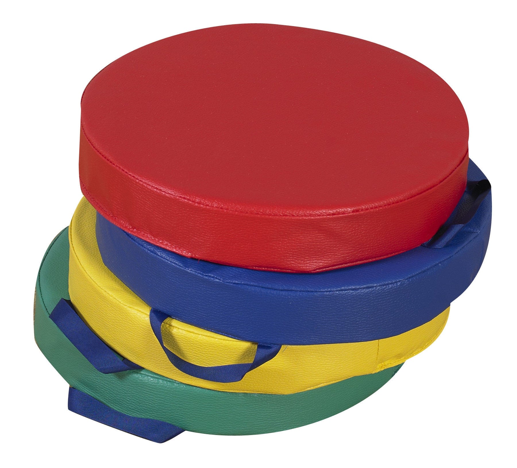 Round Floor Cushions with Handles - 4-Piece Set for Living Room, Bedroom & Outdoor Use - Soft Seating Pouf for Yoga, Meditation & Relaxation