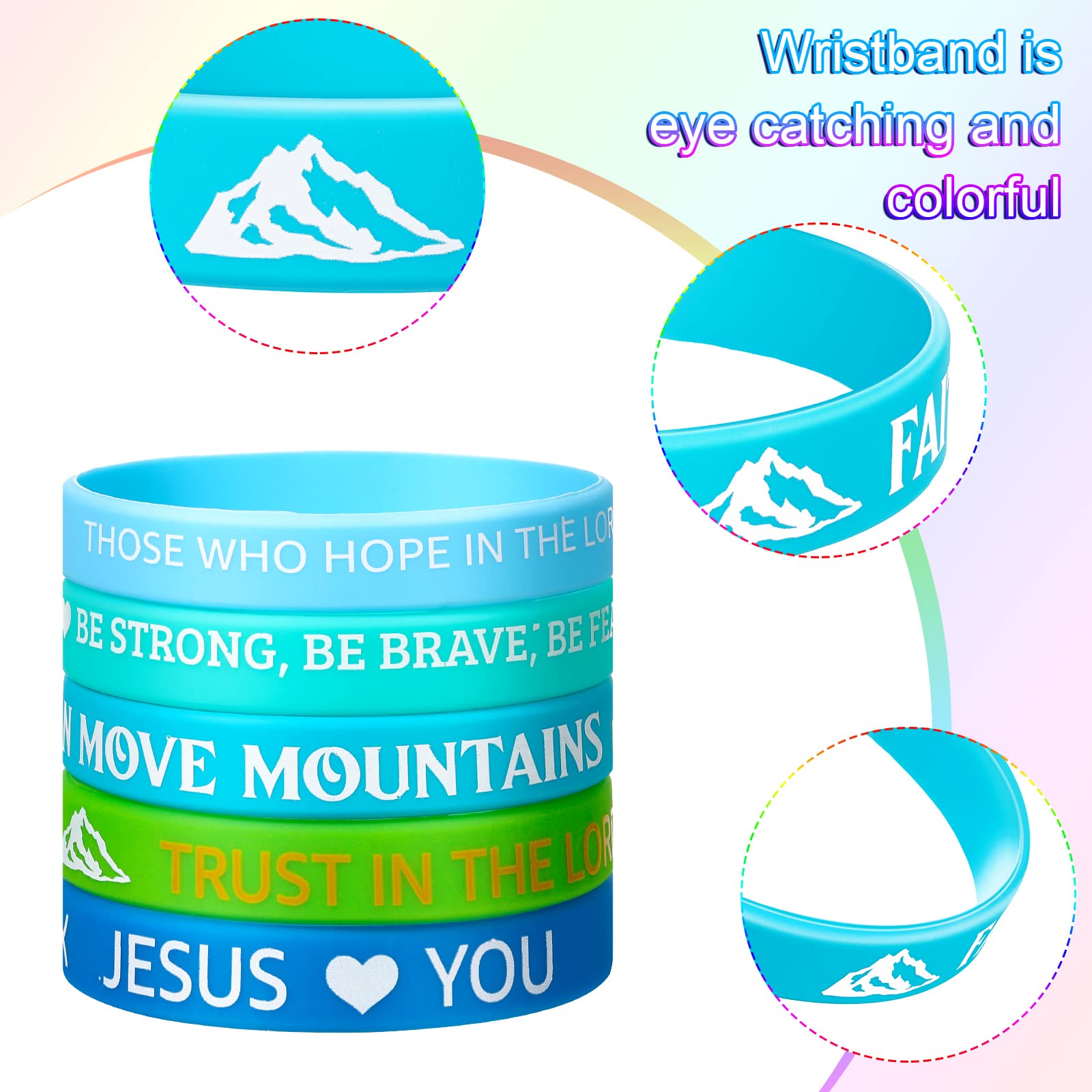 Bible Verse Silicone Wristbands - Inspirational Rubber Bracelets with Faith Sayings for Men & Women (120pcs) - Perfect for Church Groups, Bible Study, Youth Retreats & Christian Gifts