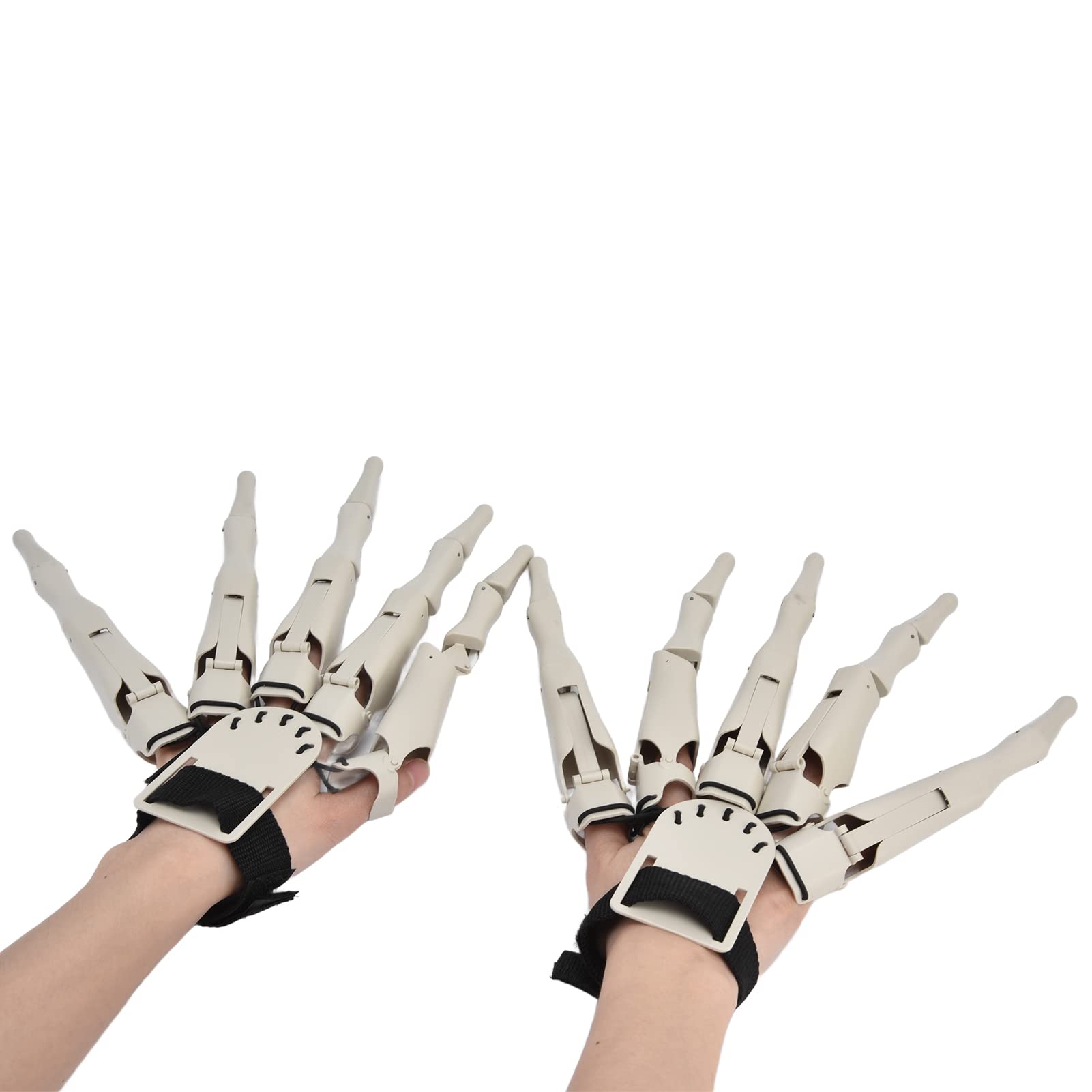 2 Pack Halloween Articulated Fingers - Scary Plastic Finger Extensions for Costumes | Creepy Halloween Decorations & Party Props | Perfect for Cosplay, Haunted Houses & Trick-or-Treating