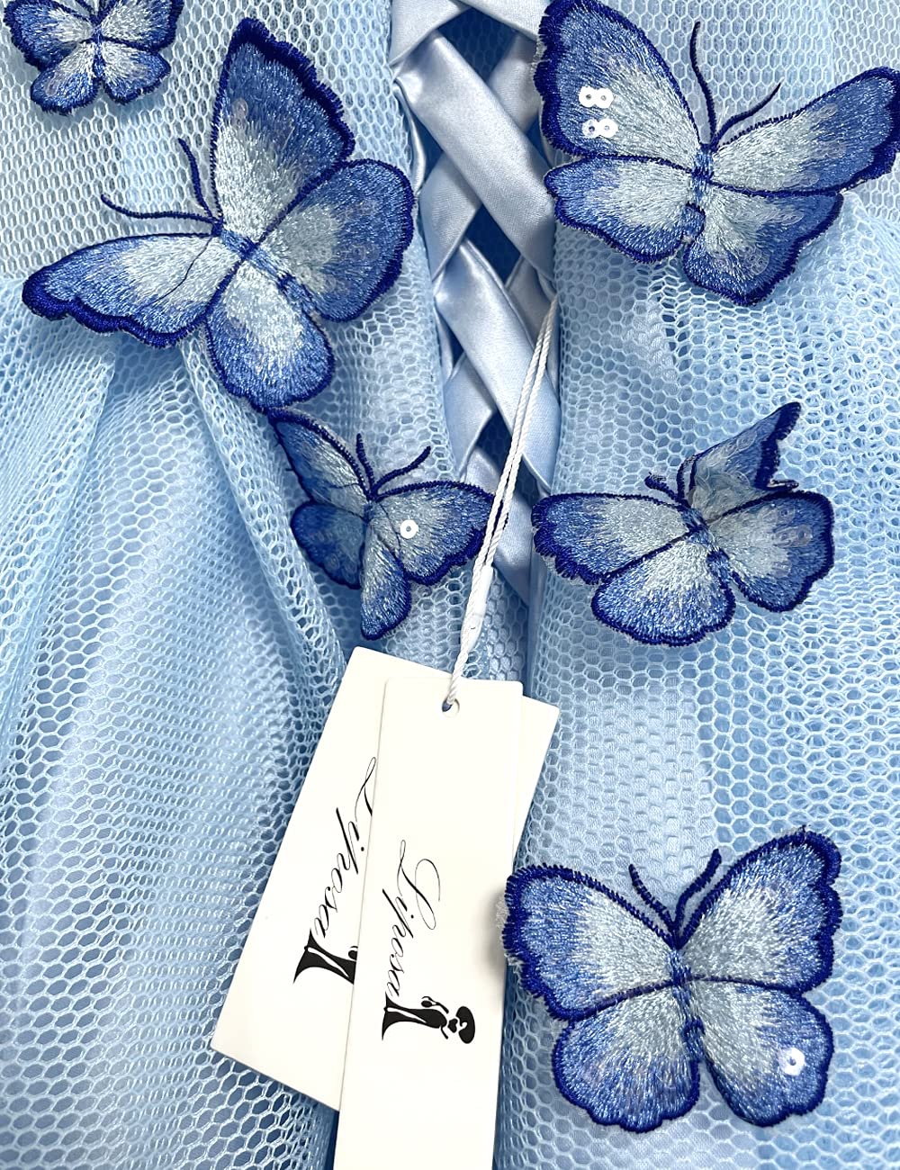 Elegant 3D Butterfly Women's Homecoming Dress - Mesh Formal Party Gown with Lace Up Back, Short Prom & Cocktail Dress for Dances, Weddings & Special Events