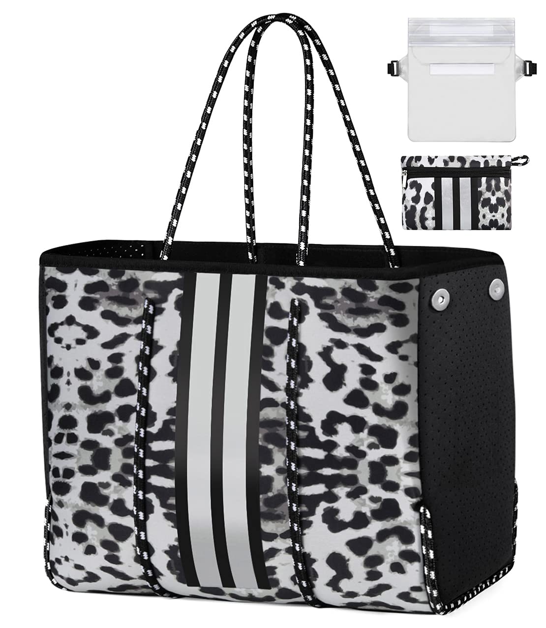 Neoprene Tote Bag for Women - Large Beach & Gym Bag for Travel & Pool Days