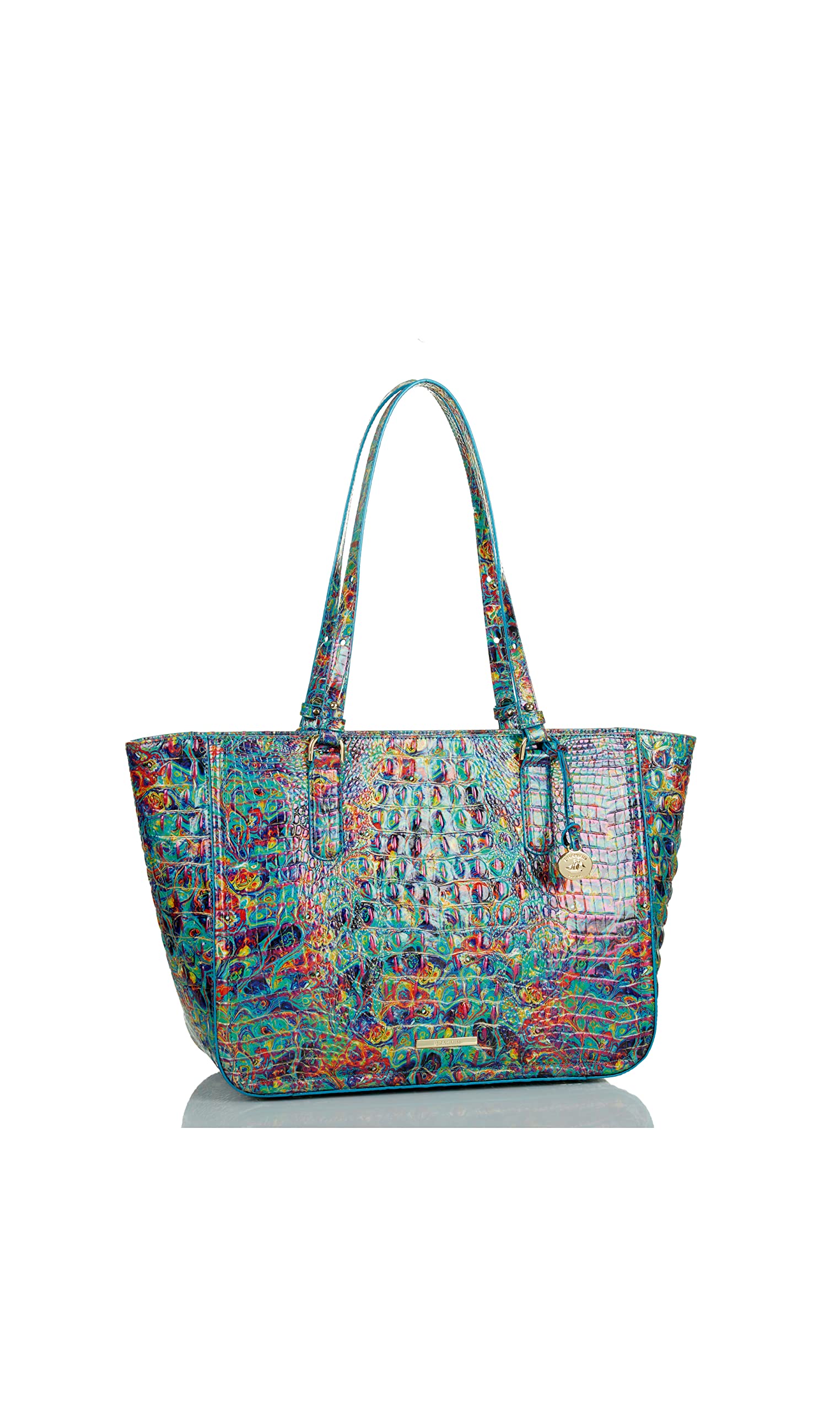 BRAHMIN Blue Ammolite Melbourne Ashlee Crossbody Bag - Stylish Leather Purse for Women, Perfect for Work, Travel & Everyday Use