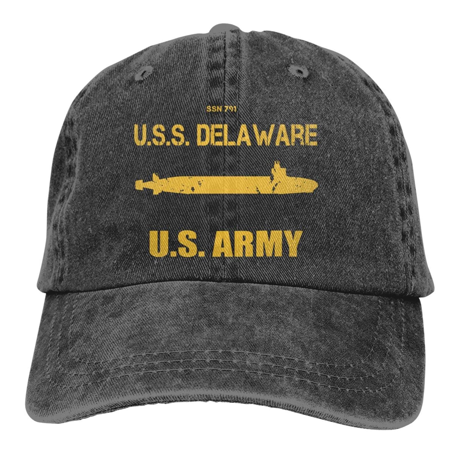 USS Delaware SSN 791 Navy Submarine Unisex Baseball Cap - Military Themed Adjustable Dad Hat for Men & Women - Perfect for Veterans Day, Navy Pride Events & Patriotic Outfits