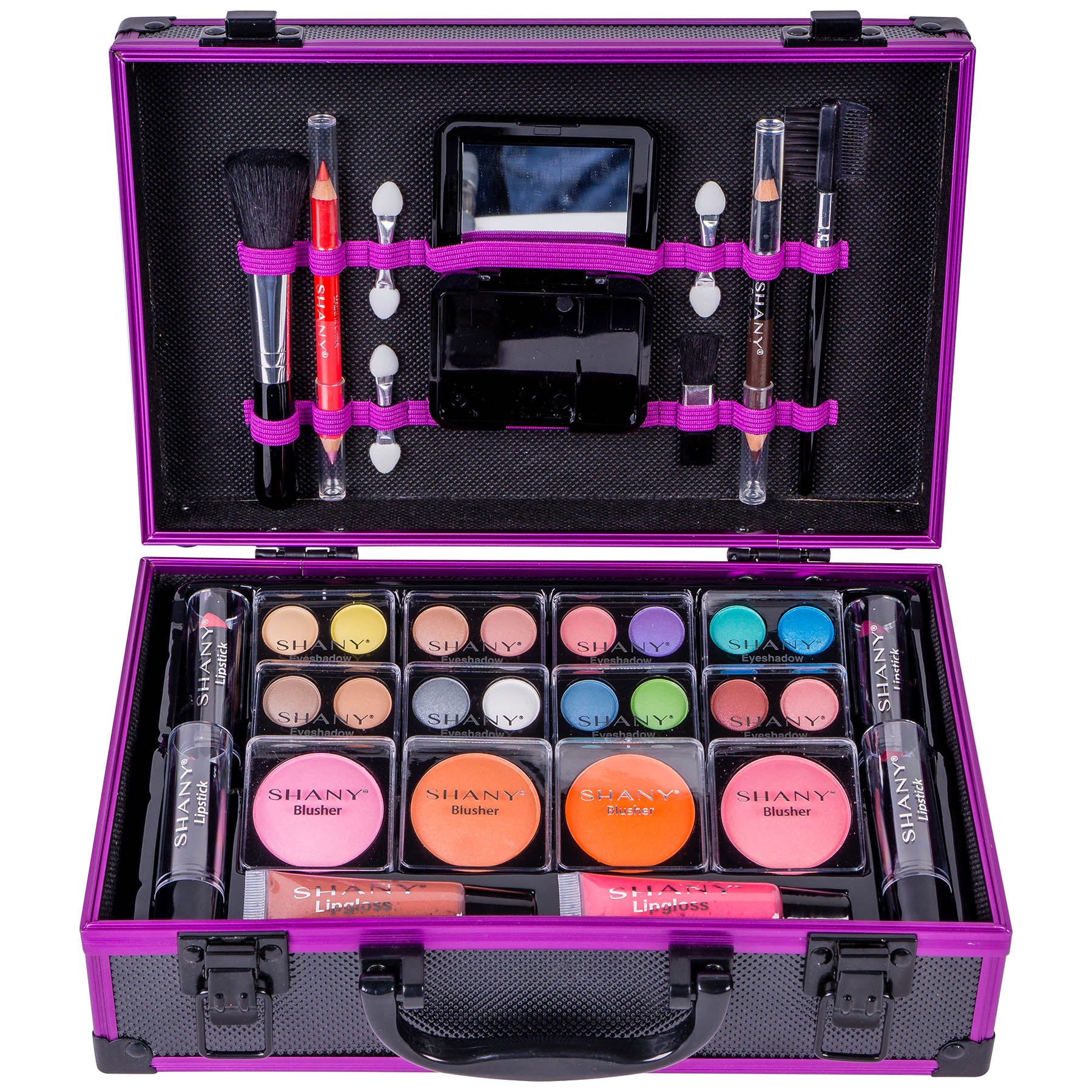 Professional Makeup Train Case with Carry Handle - Large Cosmetic Organizer for Makeup Artists & Travel - Perfect for Salon, Home Use & On-the-Go Touch Ups