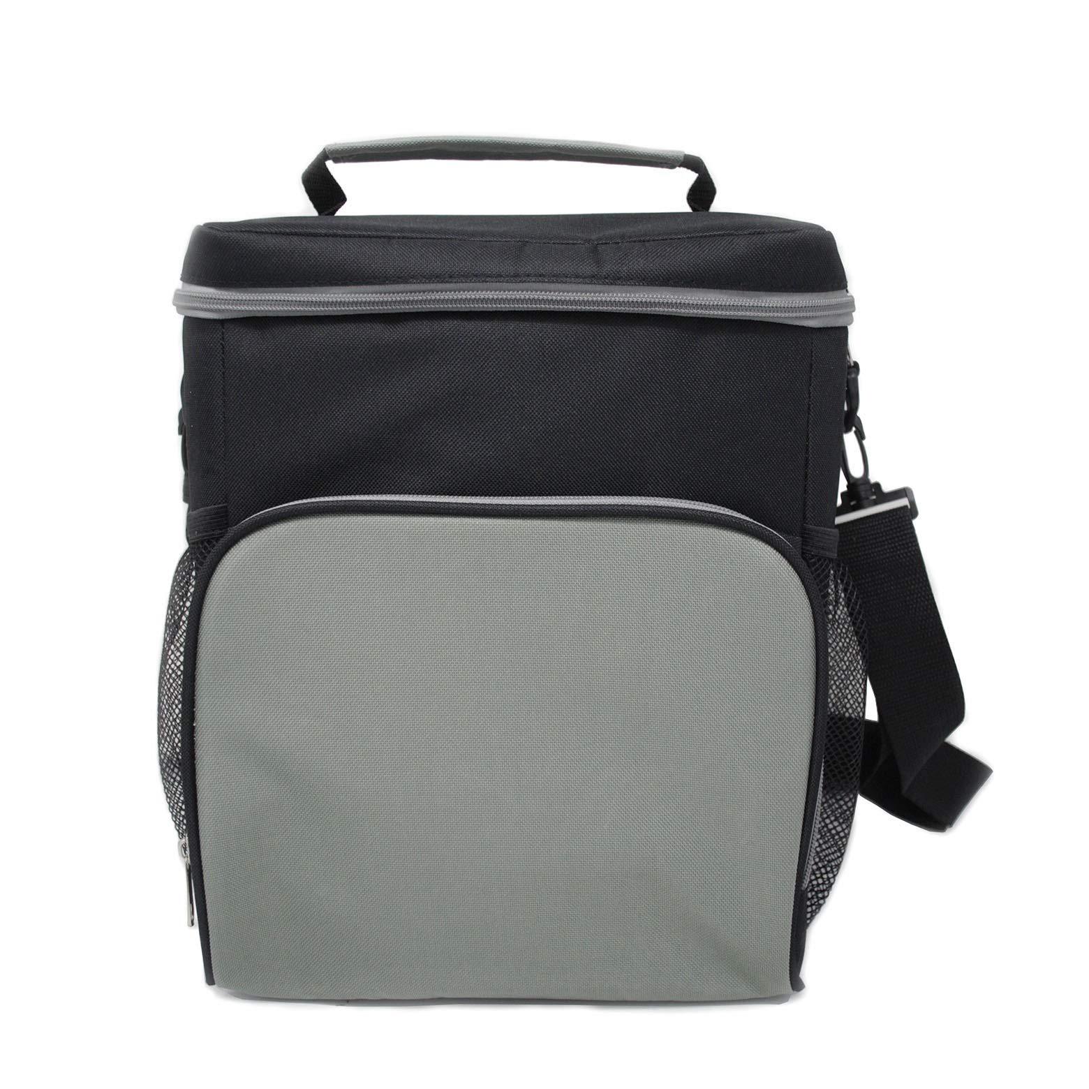 Ezprogear Soft Insulated Lunch Cooler Bag - Leakproof & Durable for Outdoor Picnics, Camping, Hiking & Work (Gray/Black) - Perfect for Keeping Food Fresh & Drinks Cold