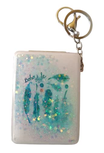 VR Creatives Dream Catcher Print Compact Makeup Mirror - Portable Cute Hand Mirror with Keychain | Perfect for Travel, Purse & Cosmetics Touch-ups