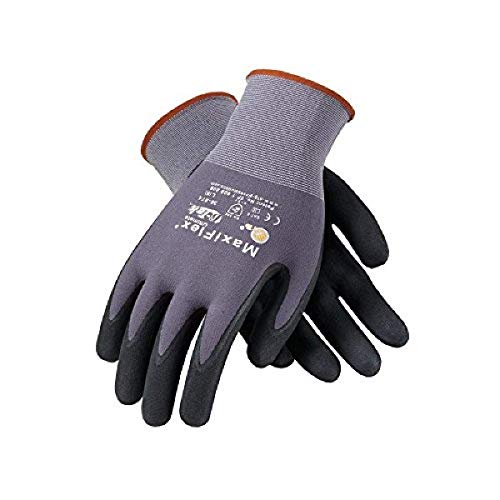 PIP 34-874/S Maxi Flex Ultimate 34874 Foam Nitrile Palm Coated Work Gloves - Gray, Small (Pack of 36) - Durable Hand Protection for Construction, Automotive & Industrial Use